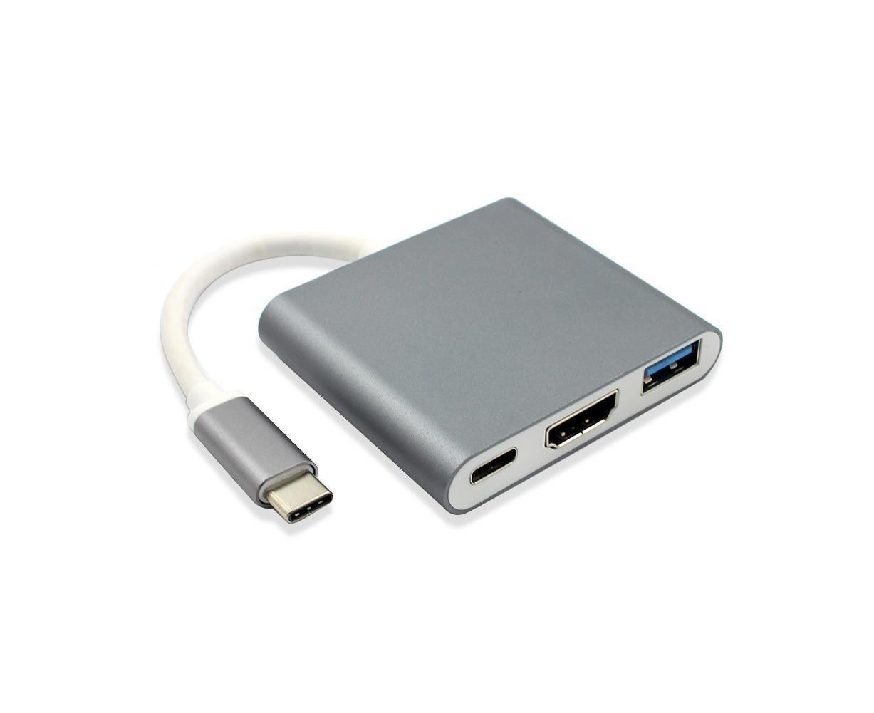 3 in 1 USB 3.1 Type-C to 4K UHD HDMI-compatible USB-C Hub Adapter Converter for Macbook As Shown - Image 4