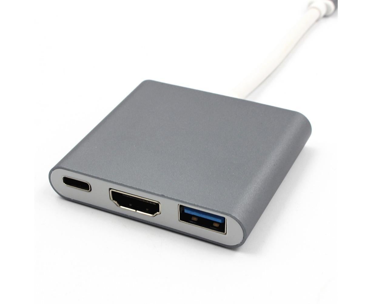3 in 1 USB 3.1 Type-C to 4K UHD HDMI-compatible USB-C Hub Adapter Converter for Macbook As Shown - Image 5