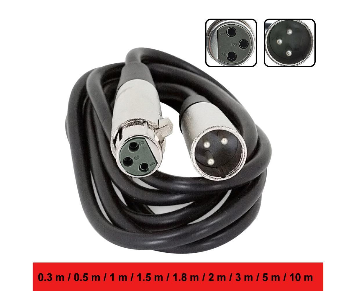 3 Pin XLR Male to Female Microphone Balanced Extension Audio Cord Cable Wire - Image 2