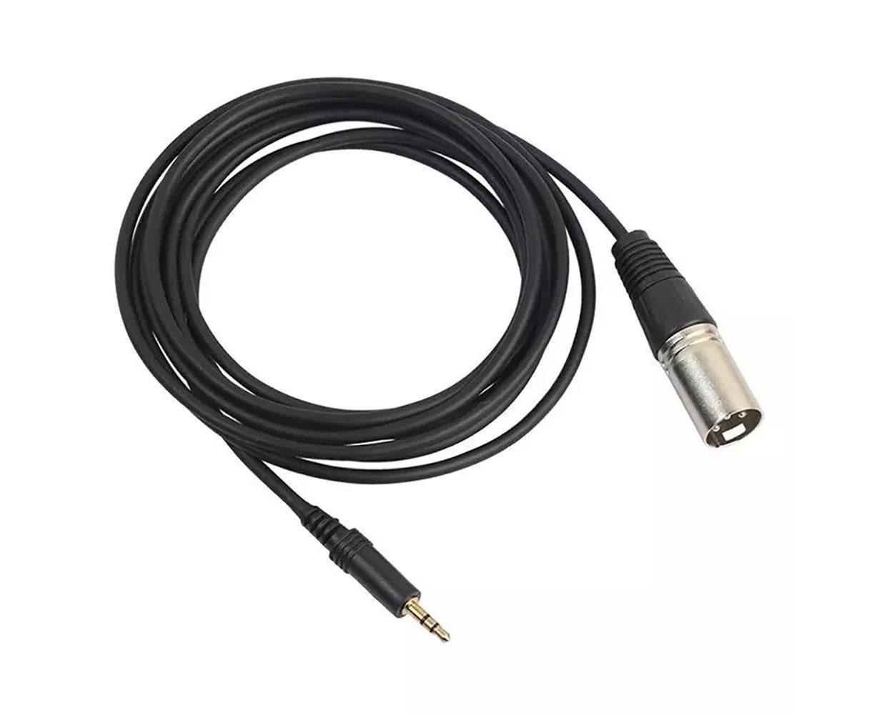 3.5mm Stereo Jack Plug to 3 Pin XLR Male Microphone Audio Cable Cord Adapter - Image 1