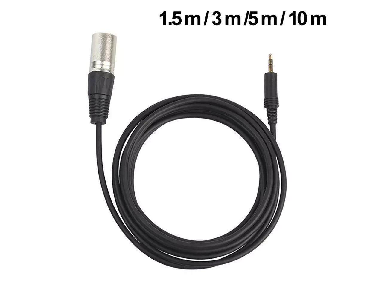 3.5mm Stereo Jack Plug to 3 Pin XLR Male Microphone Audio Cable Cord Adapter - Image 2