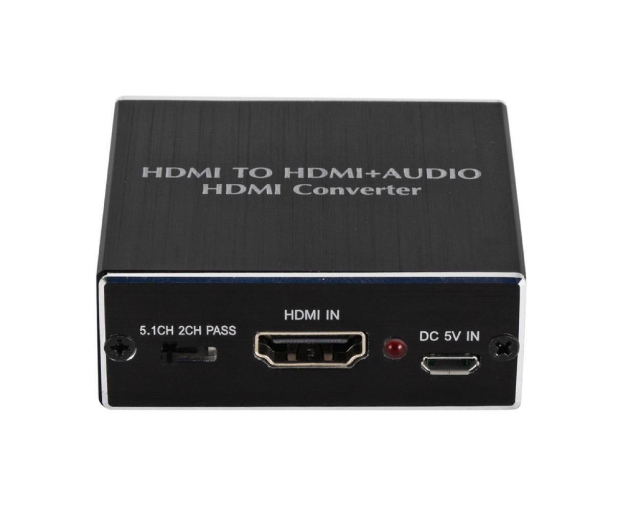 4K HDMI-compatible to HDMI-compatible Optical SPDIF 3.5mm Audio Extractor Converter Splitter Adapter Black - Image 4