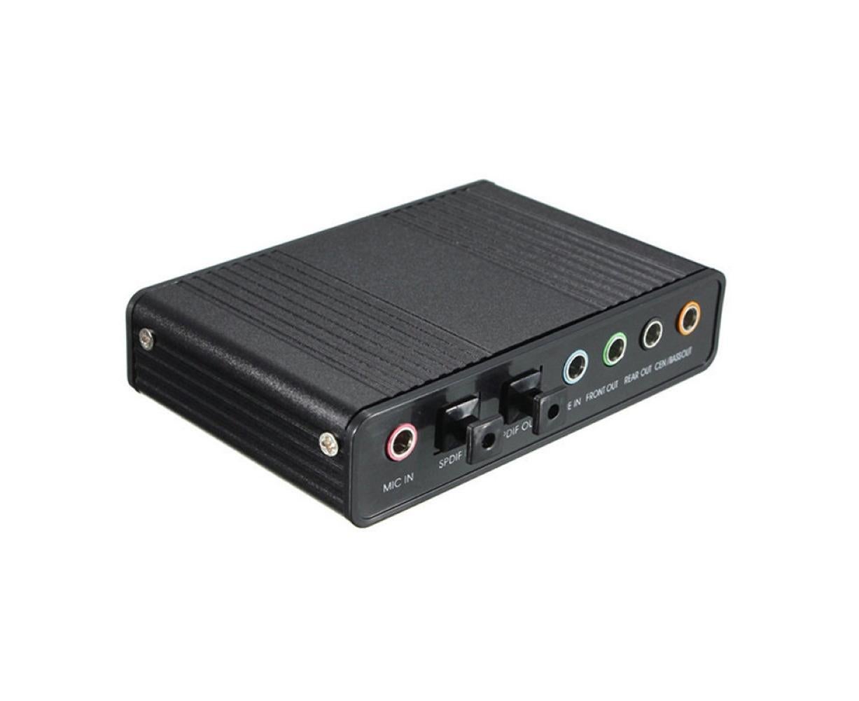 6 Channel USB 2.0 External 5.1 Optical S/PDIF Audio Sound Card Adapter for Win7 Blue - Image 4