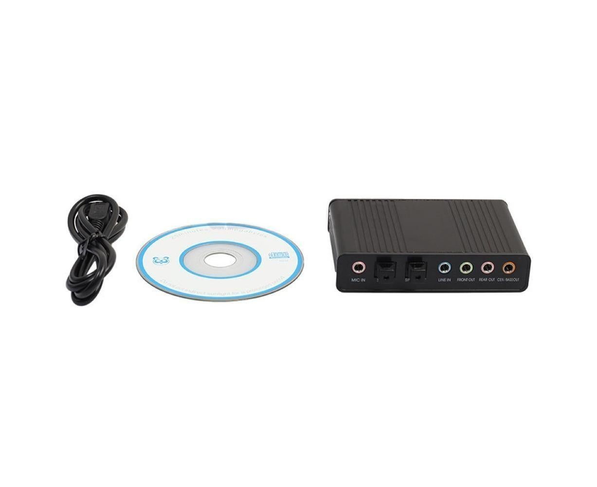 6 Channel USB 2.0 External 5.1 Optical S/PDIF Audio Sound Card Adapter for Win7 Blue - Image 7