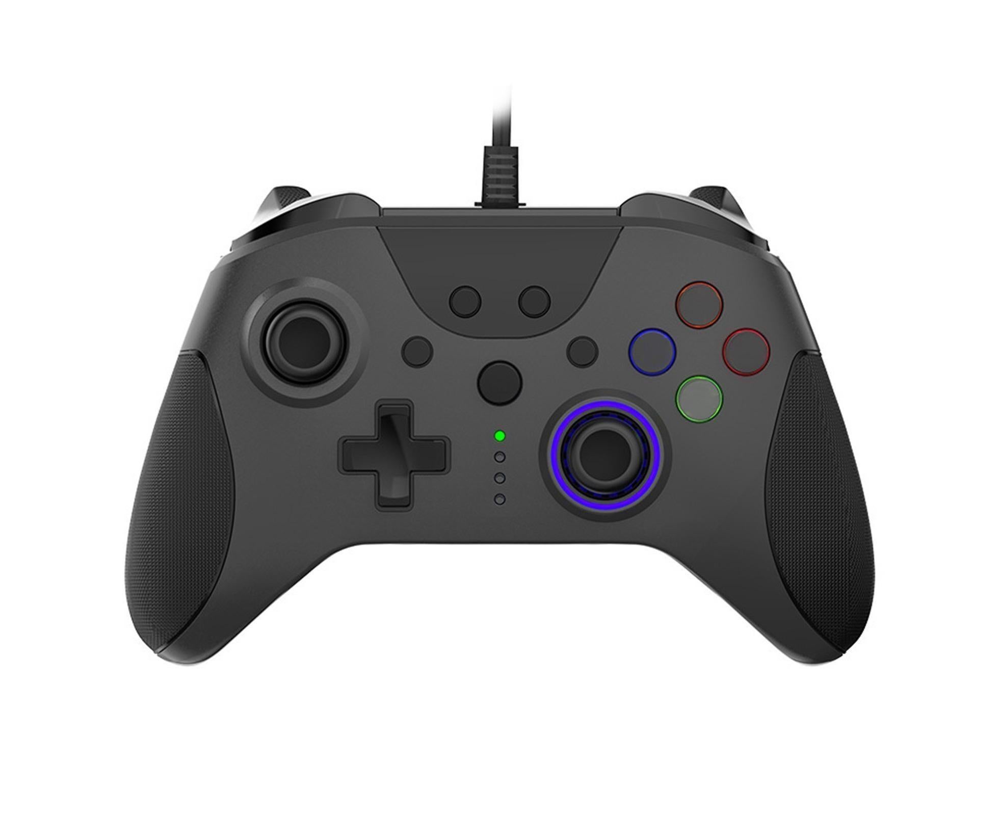 AG110 Game Joystick Vibration Ergonomic Design No Delay Wired Connection Non-slip Game Control Sensitive USB Wired Controller Game Joystic for XBox Black - Image 1