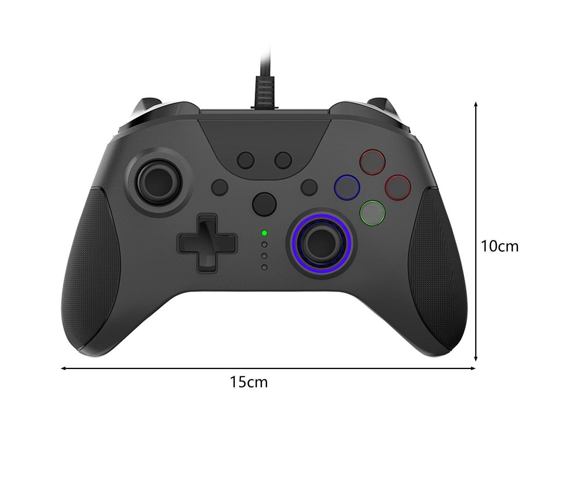 AG110 Game Joystick Vibration Ergonomic Design No Delay Wired Connection Non-slip Game Control Sensitive USB Wired Controller Game Joystic for XBox Black - Image 3