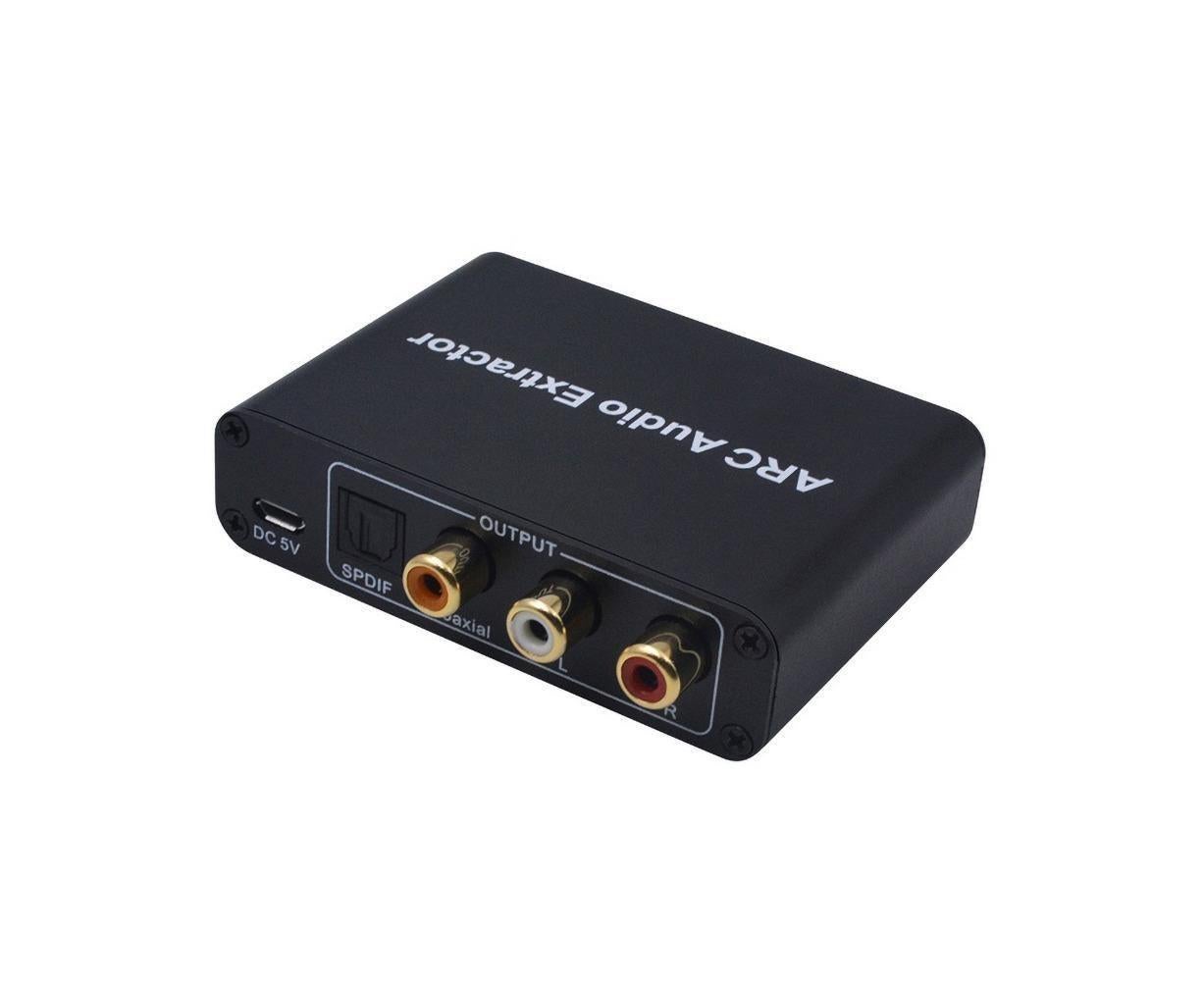 ARC to Audio Adapter Extractor HDMI-compatible Optical Fiber Coaxial 3.5mm Output Converter Black - Image 2
