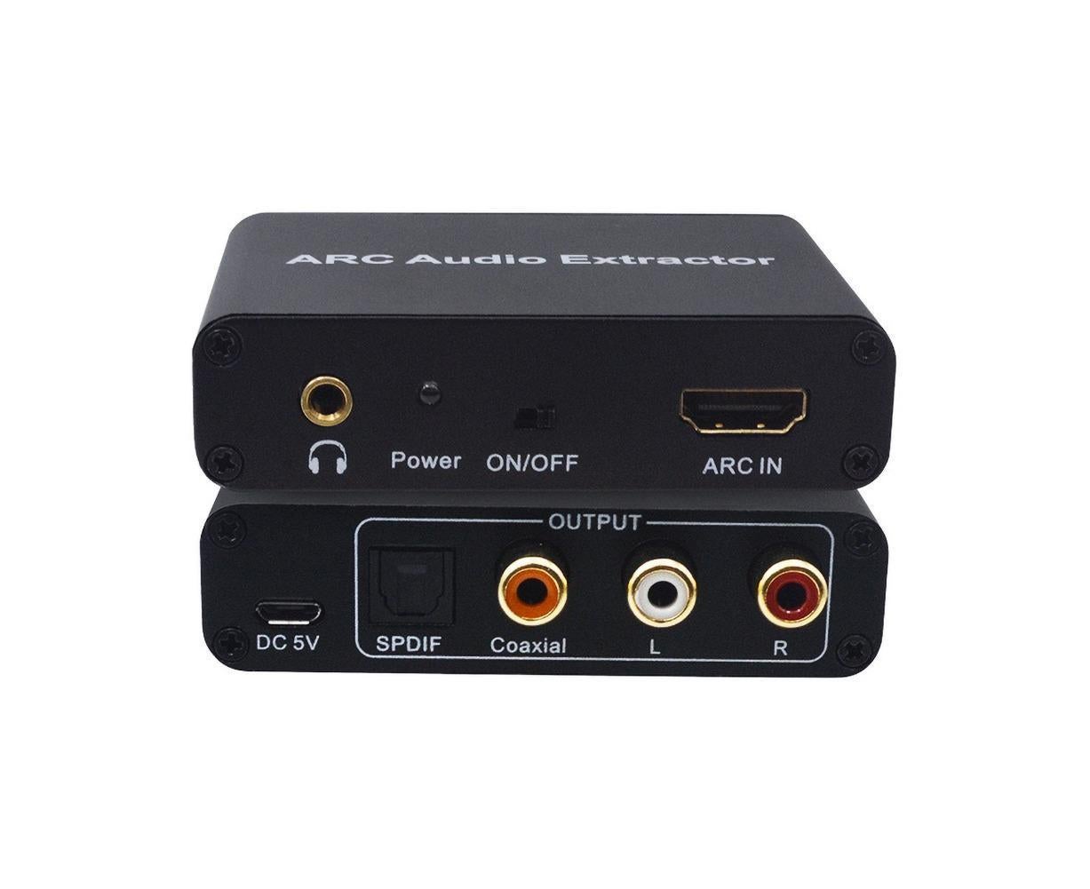 ARC to Audio Adapter Extractor HDMI-compatible Optical Fiber Coaxial 3.5mm Output Converter Black - Image 3