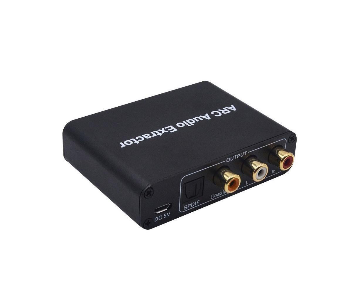 ARC to Audio Adapter Extractor HDMI-compatible Optical Fiber Coaxial 3.5mm Output Converter Black - Image 4