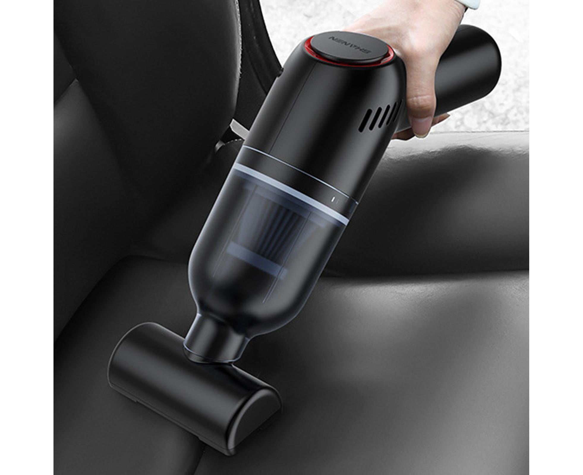 Car Vacuum Cleaner Wireless Strong Suction ABS Low Noise One Hand Operation Dust Remover for Auto Black - Image 4