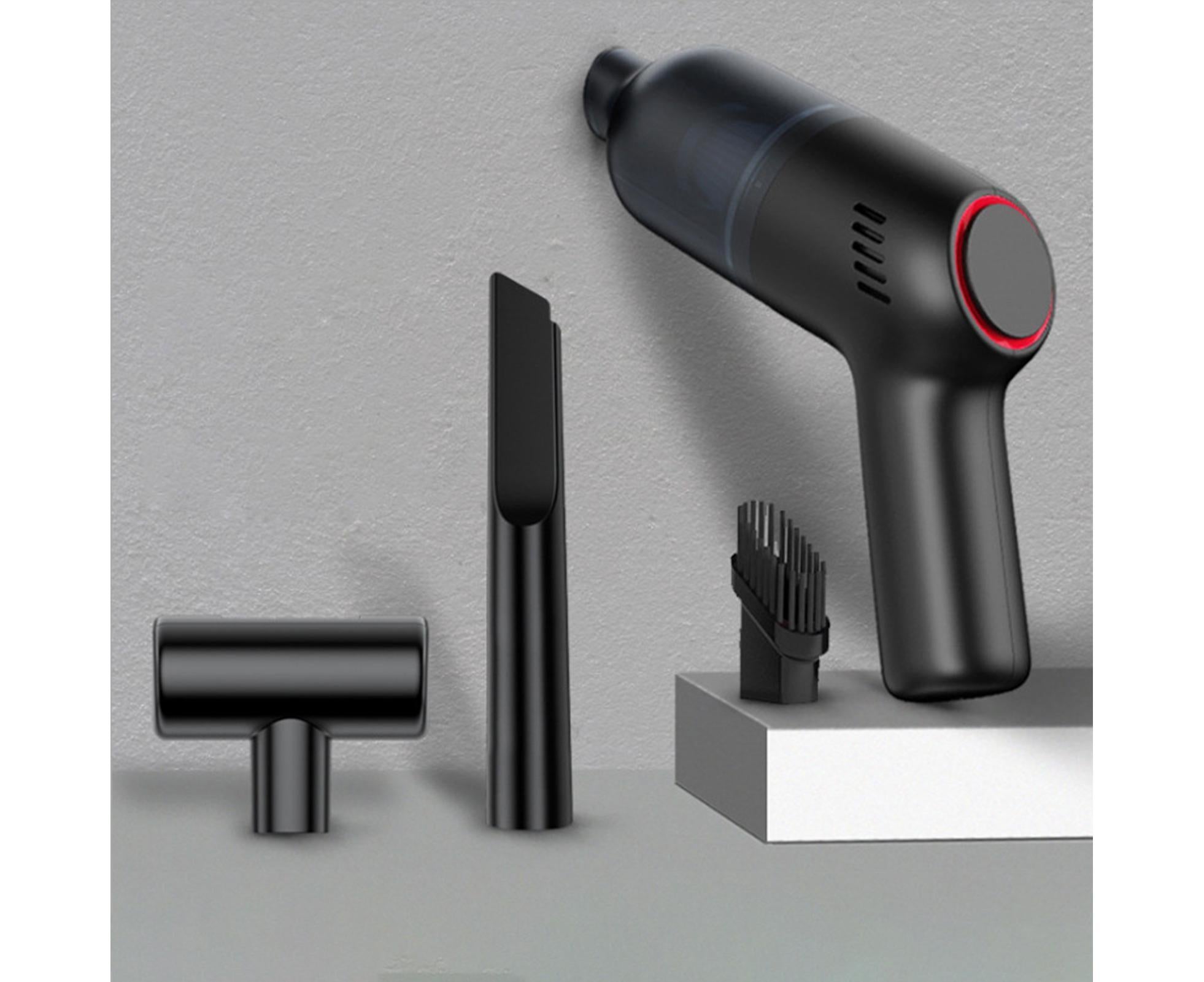 Car Vacuum Cleaner Wireless Strong Suction ABS Low Noise One Hand Operation Dust Remover for Auto Black - Image 5