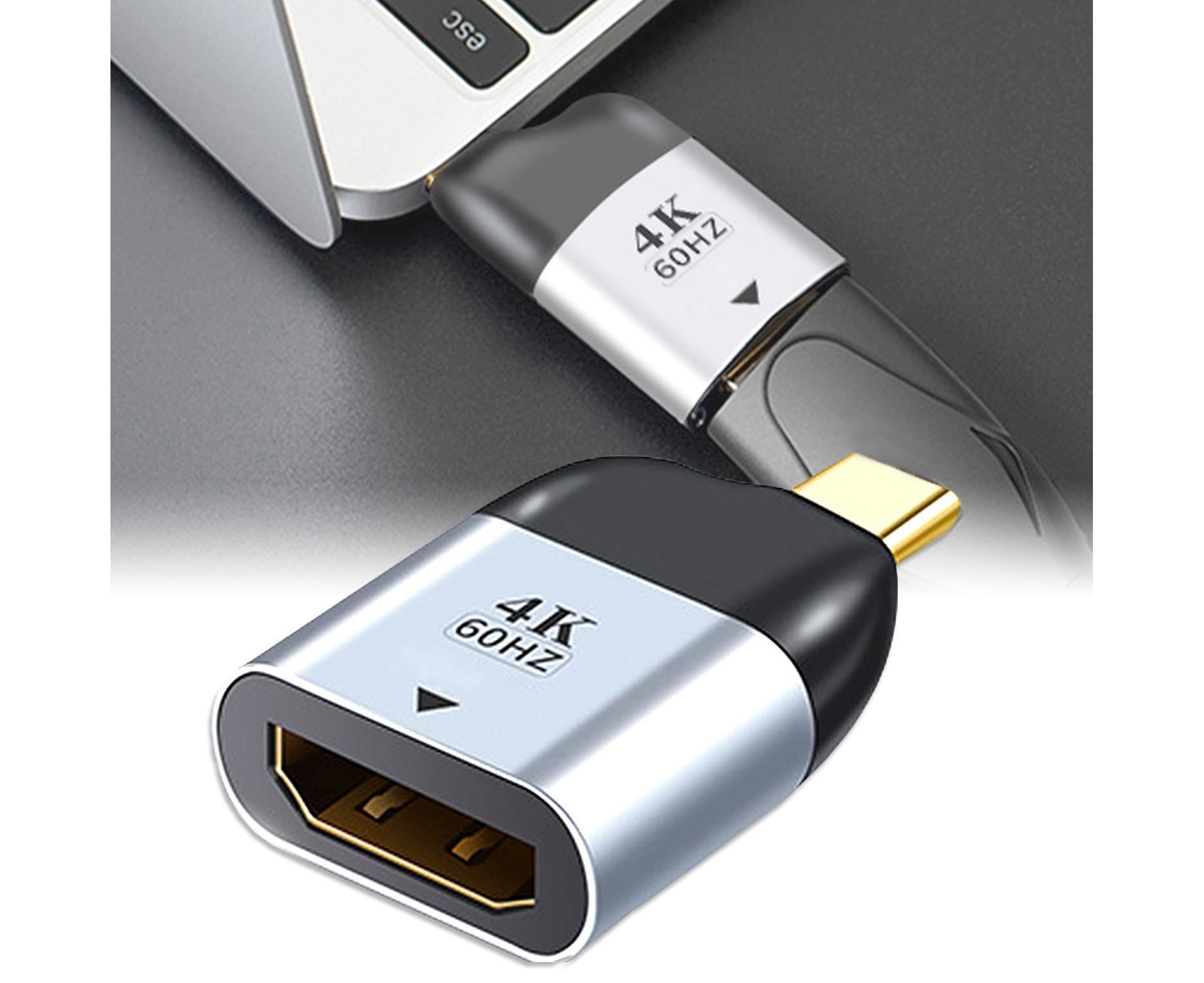 Compatible USB Type C to HDMI-compatible Cable 4K 60HZ Converter Adapter for Thunderbolt 3 Grey - Image 1
