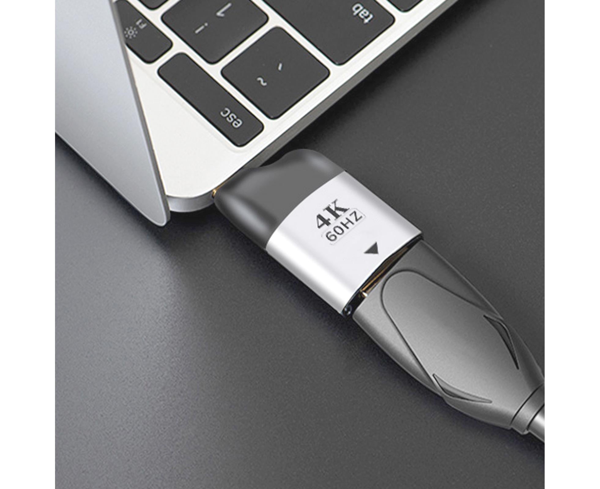 Compatible USB Type C to HDMI-compatible Cable 4K 60HZ Converter Adapter for Thunderbolt 3 Grey - Image 3