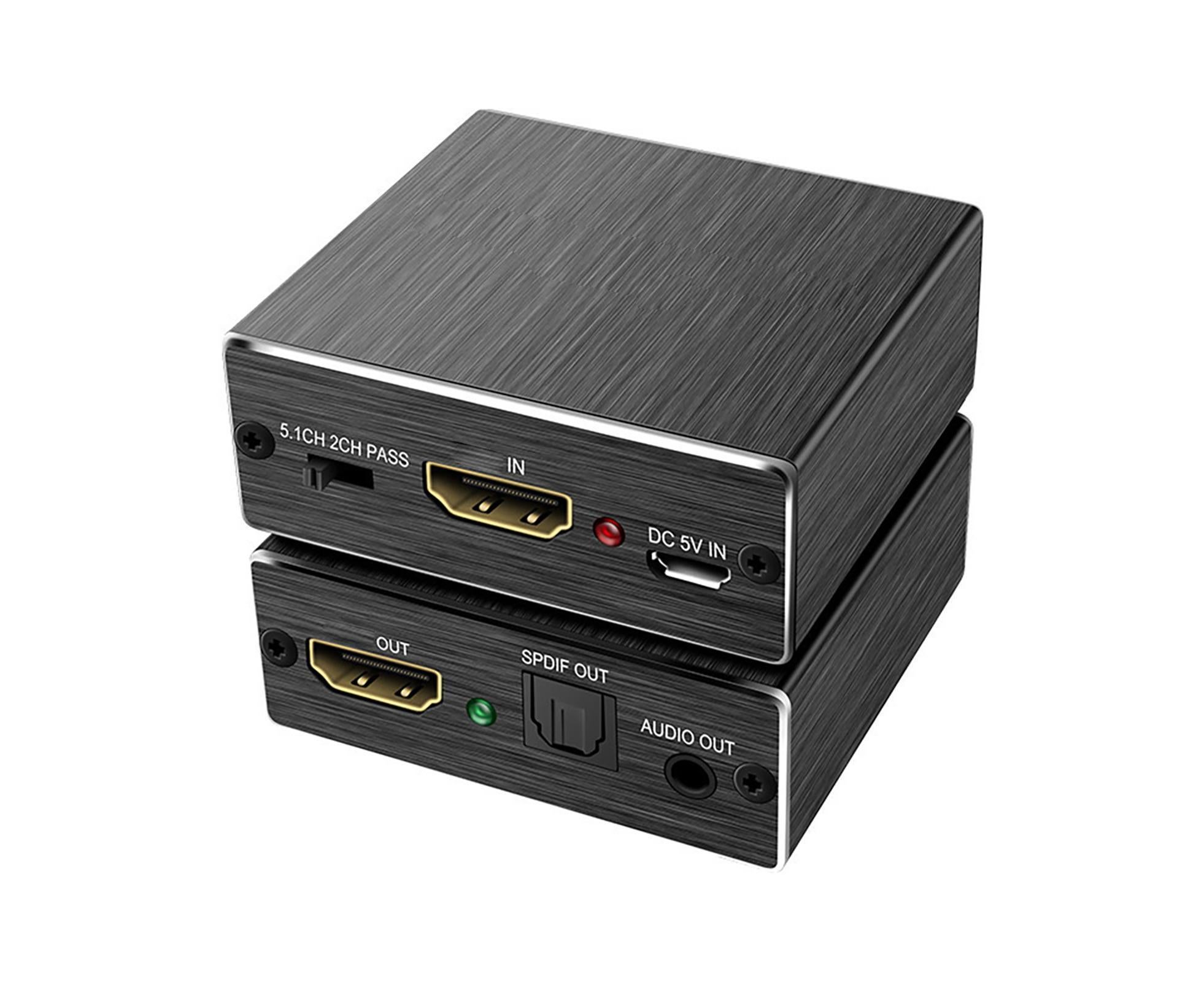 HDMI-compatible to SPDIF+R/L High Clarity Audio Converter Adapter 5.1 Optical Fiber Splitter 4K 2K Black - Image 1