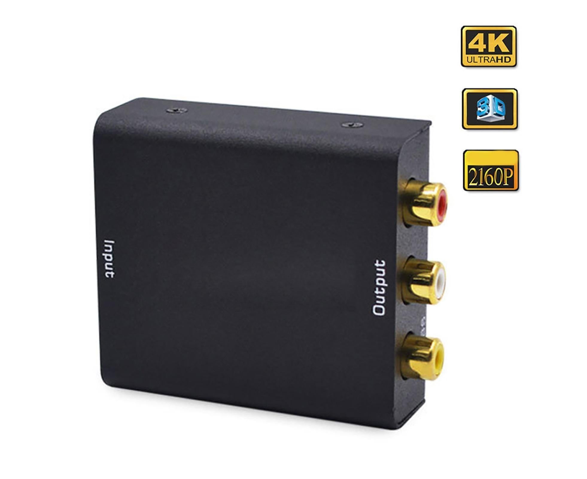 Mini HDMI-compatible 1.4b to AV 4Kx2K 1080P to 3RCA CVBS Video Audio Converter Adapter Black - Image 1