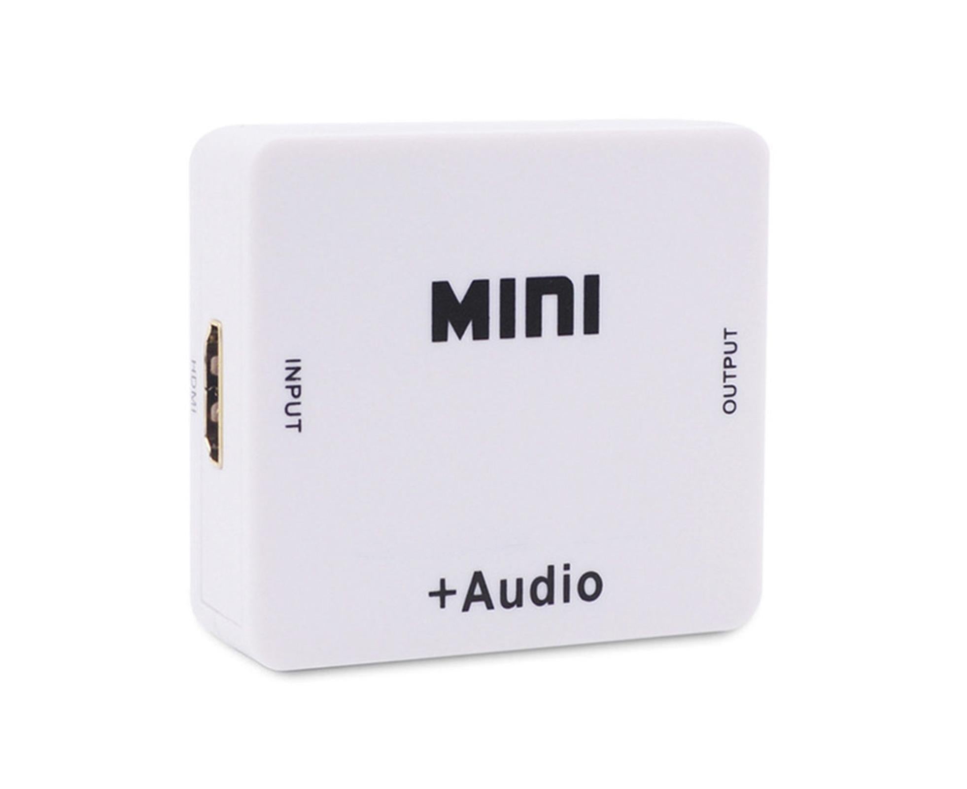 Multifunctional 1080P HDMI-compatible to HDMI-compatible 3.5mm R/L Audio Converter Extractor Splitter White - Image 1