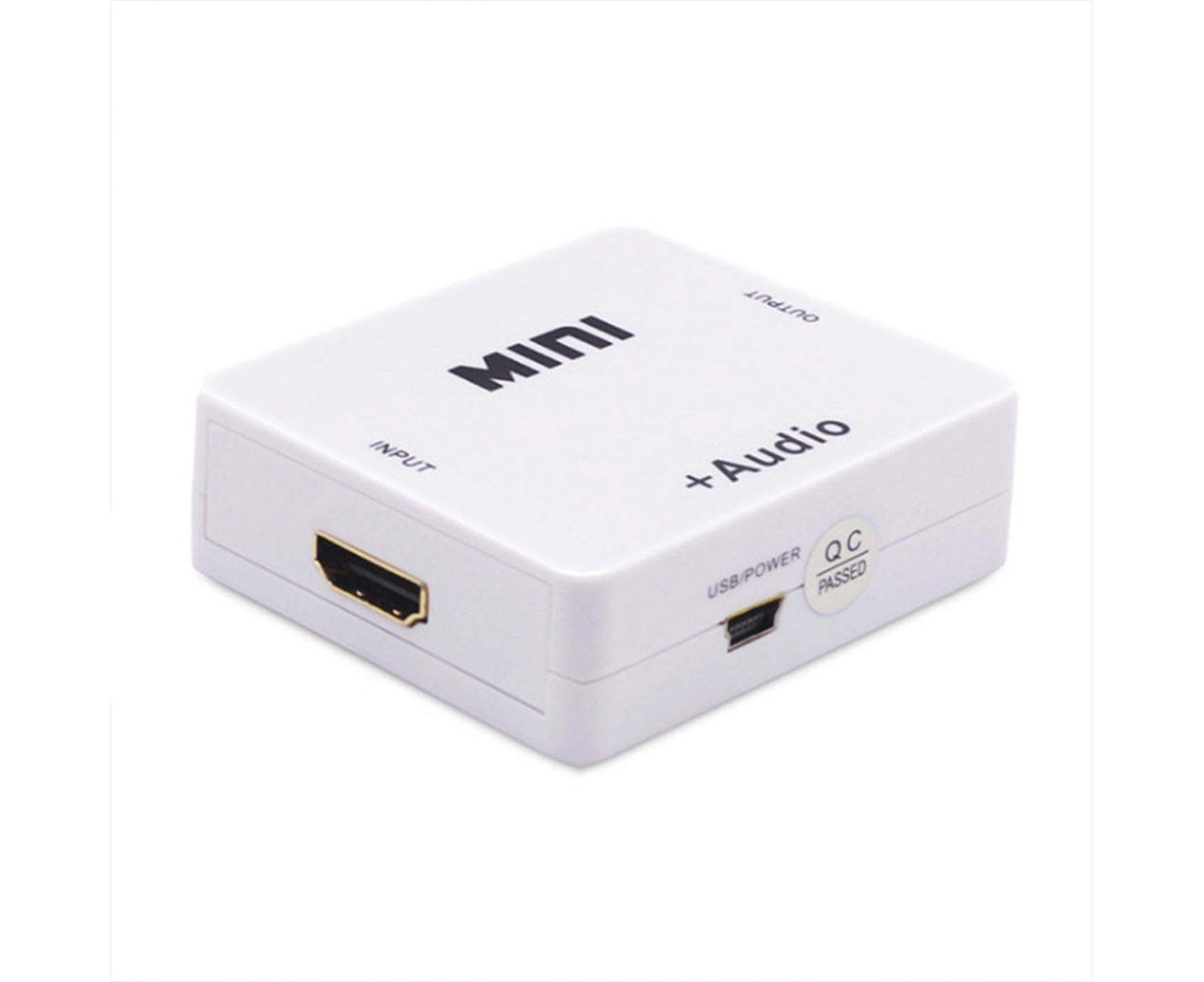 Multifunctional 1080P HDMI-compatible to HDMI-compatible 3.5mm R/L Audio Converter Extractor Splitter White - Image 2