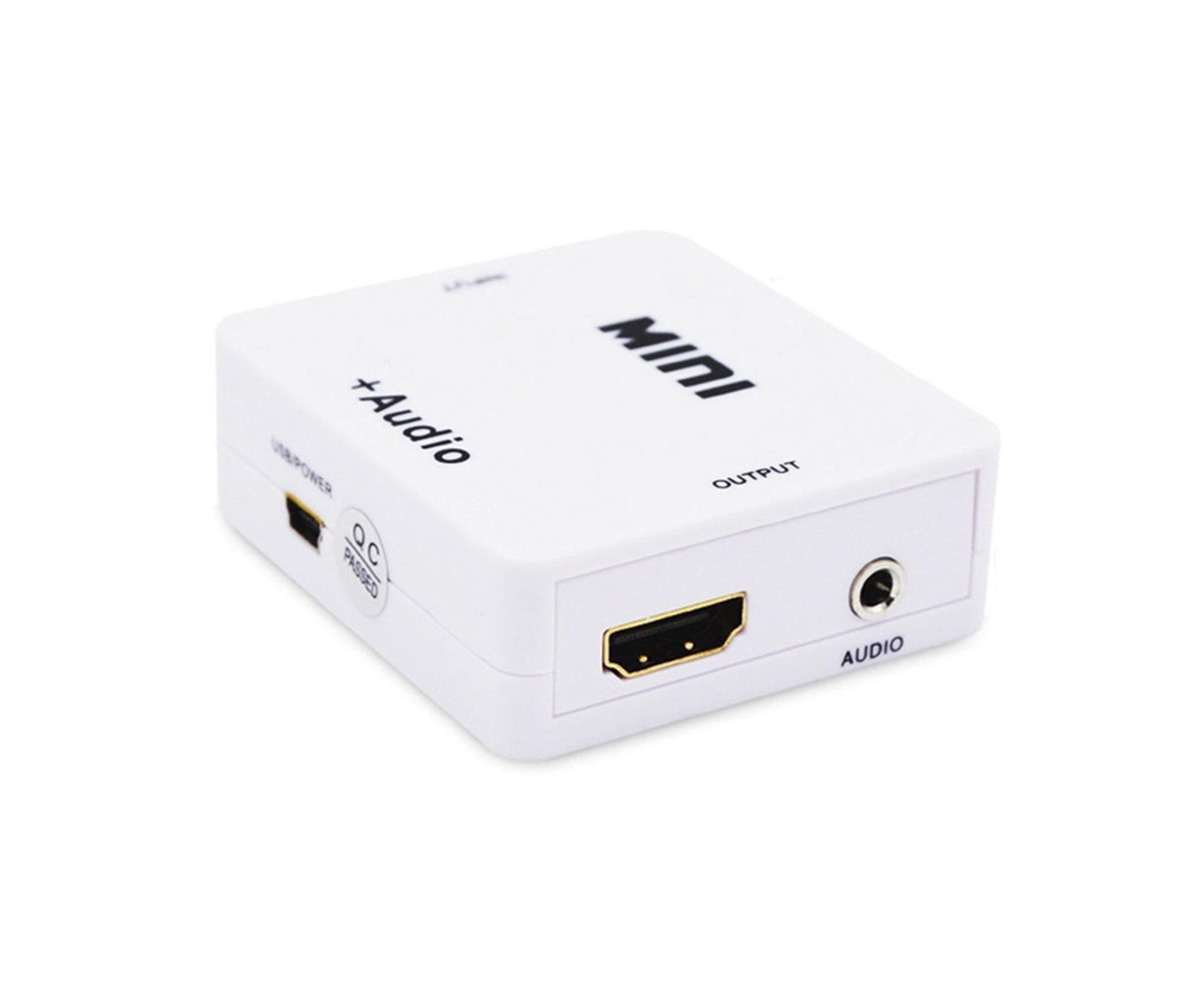 Multifunctional 1080P HDMI-compatible to HDMI-compatible 3.5mm R/L Audio Converter Extractor Splitter White - Image 3