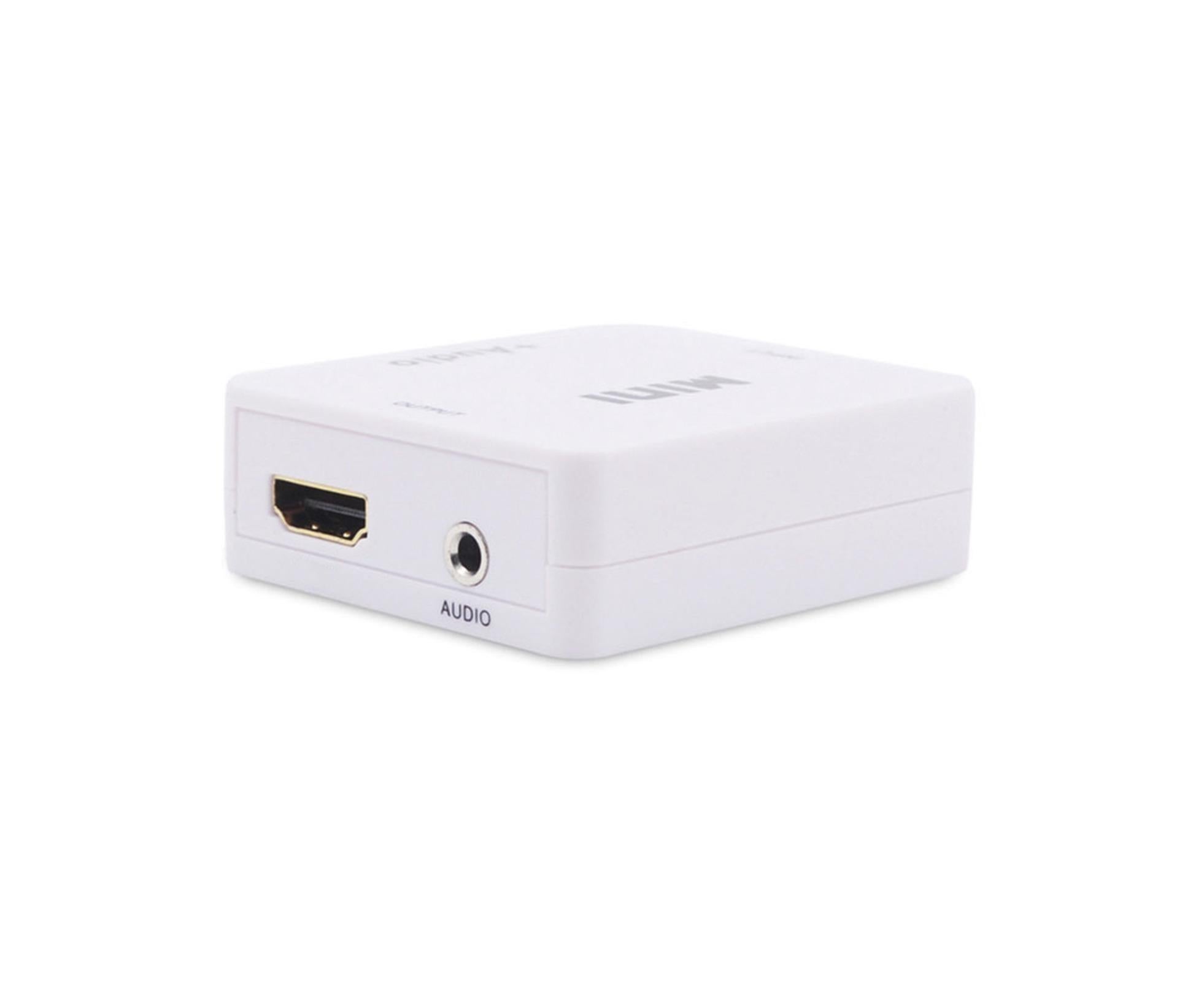 Multifunctional 1080P HDMI-compatible to HDMI-compatible 3.5mm R/L Audio Converter Extractor Splitter White - Image 5