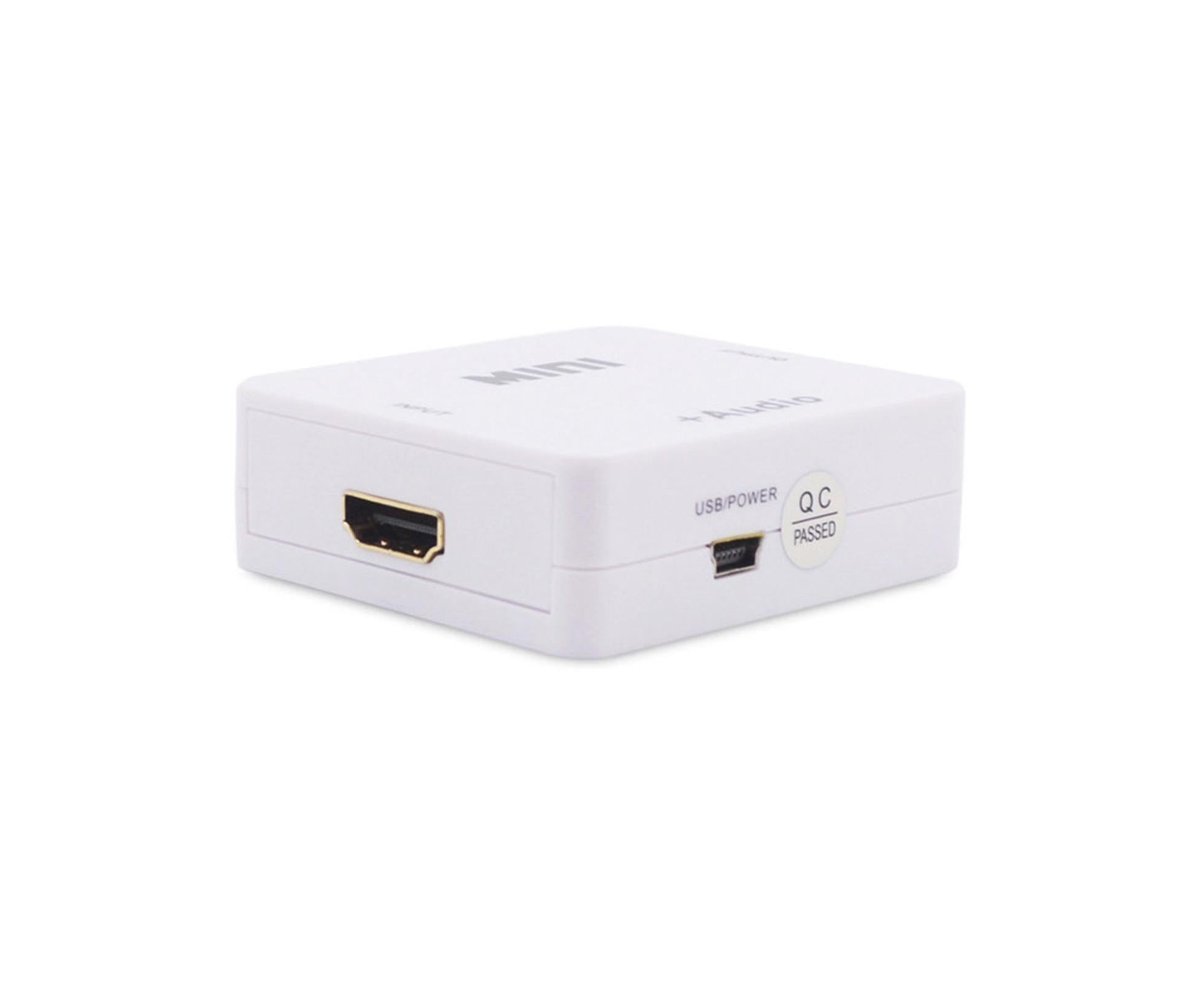 Multifunctional 1080P HDMI-compatible to HDMI-compatible 3.5mm R/L Audio Converter Extractor Splitter White - Image 6