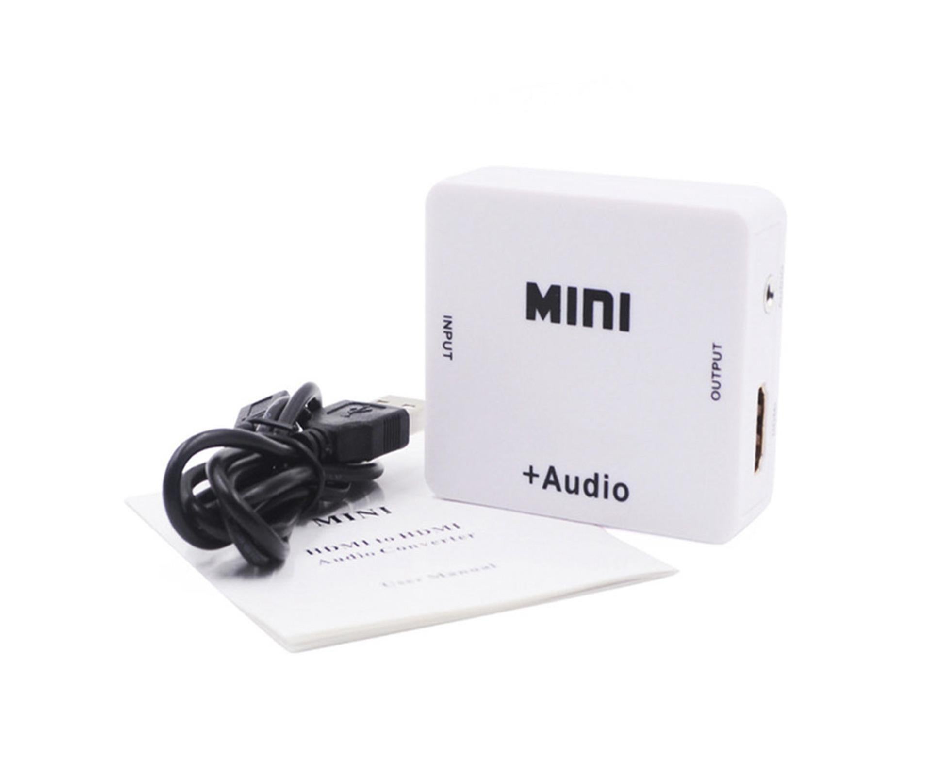 Multifunctional 1080P HDMI-compatible to HDMI-compatible 3.5mm R/L Audio Converter Extractor Splitter White - Image 8