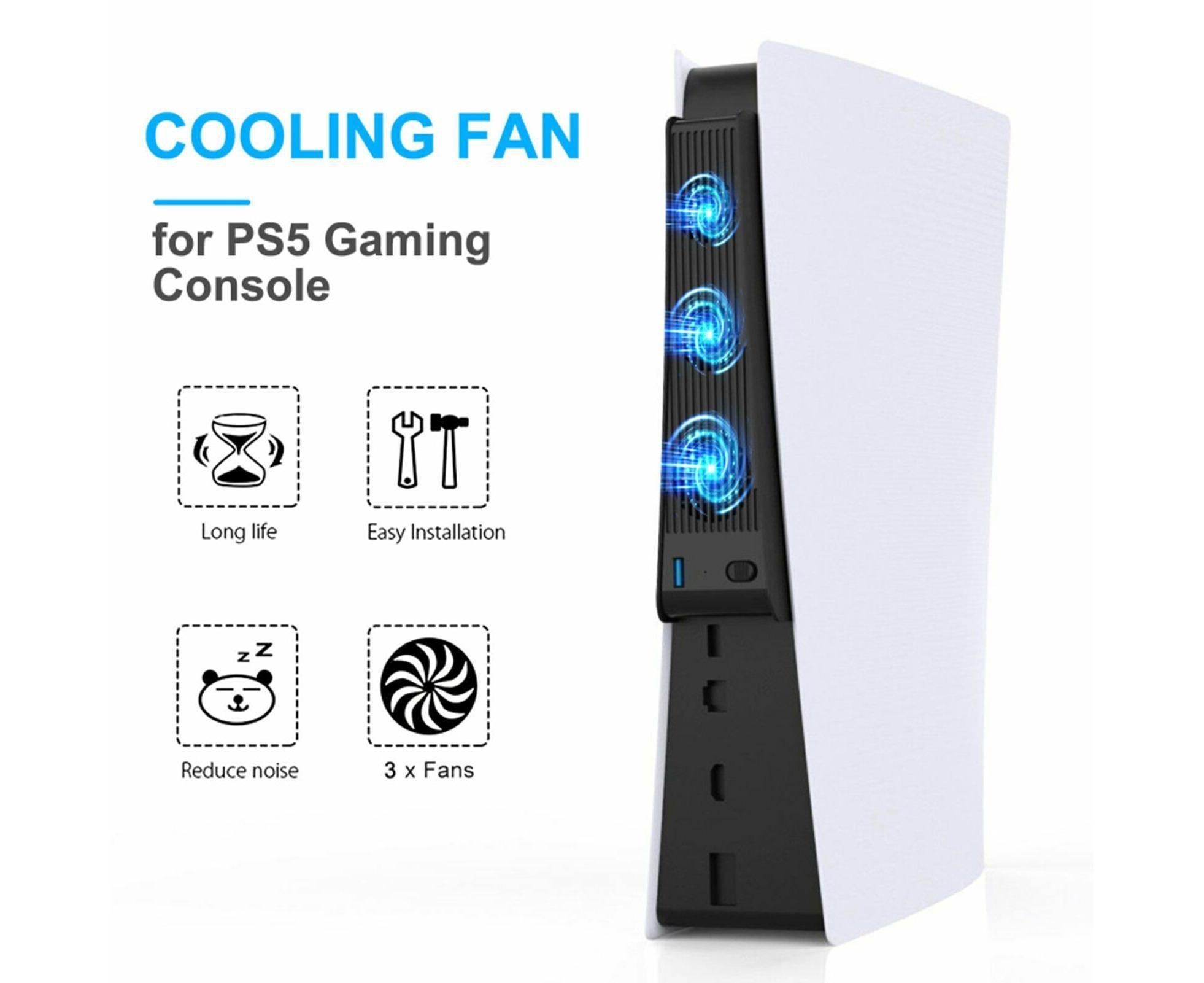 Portable 3 Fans Game Console Cooling Fan Playstation Accessories for PS5 DE/UHD Version Black - Image 2