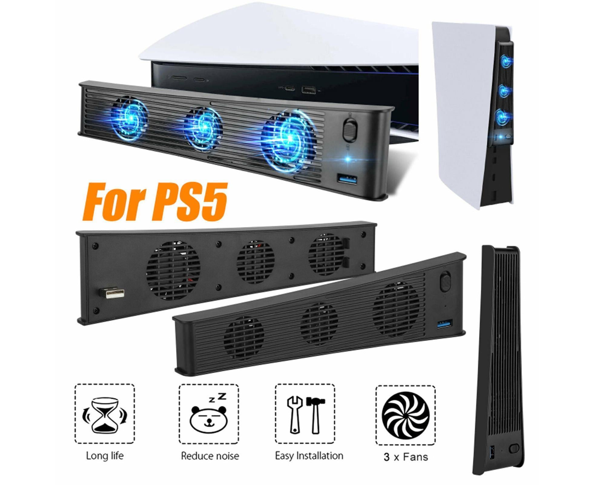 Portable 3 Fans Game Console Cooling Fan Playstation Accessories for PS5 DE/UHD Version Black - Image 3