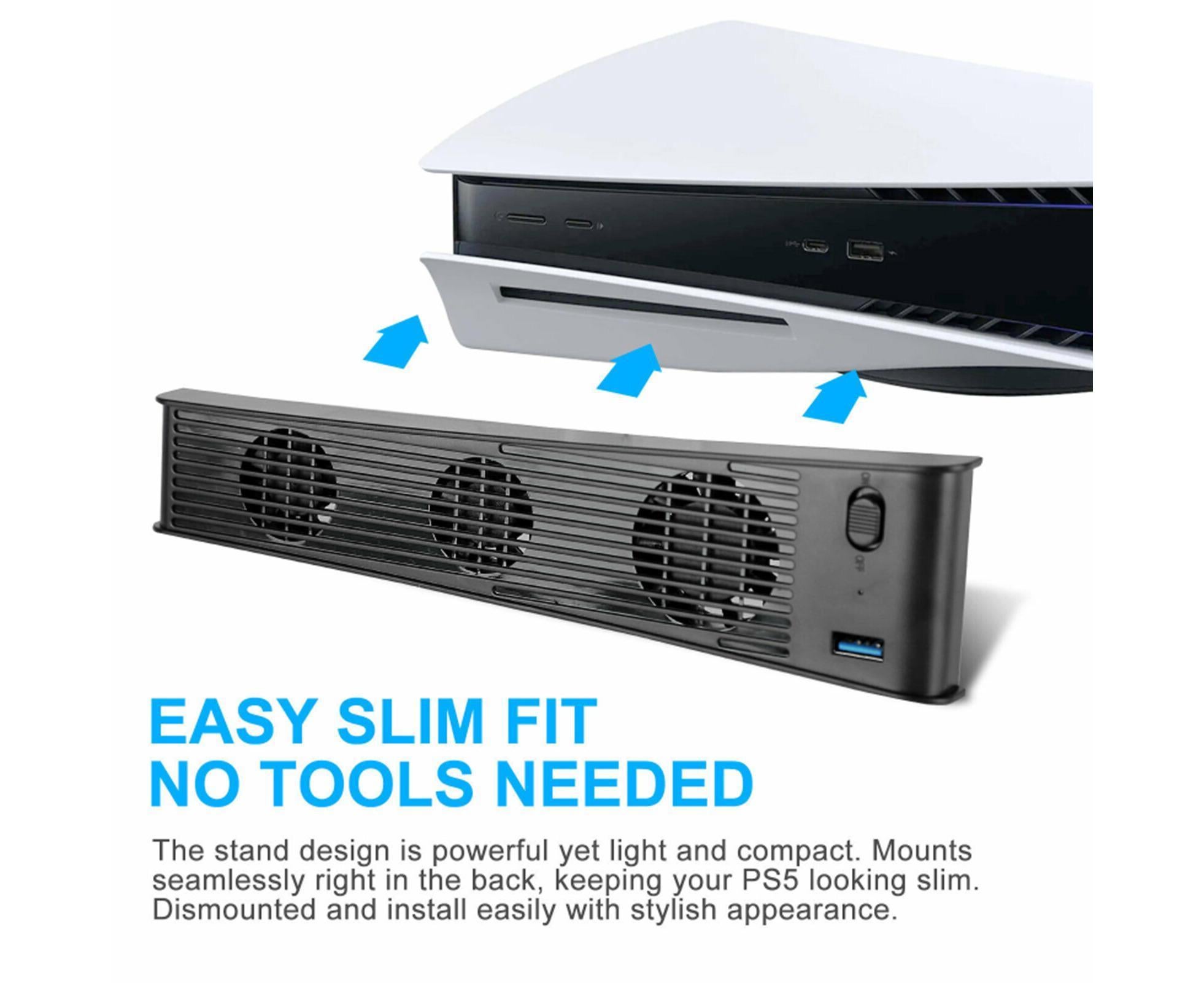 Portable 3 Fans Game Console Cooling Fan Playstation Accessories for PS5 DE/UHD Version Black - Image 4