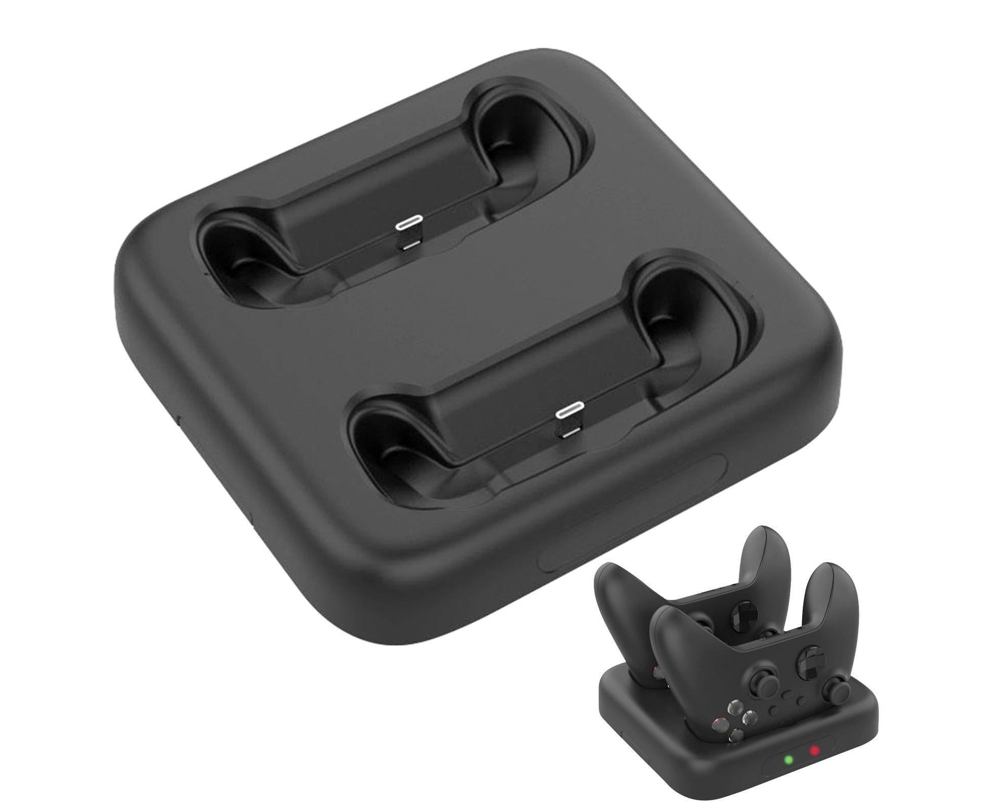 Portable Gamepad Wireless Charger with Dual Ports for Xbox Series X/S Controller Black - Image 1