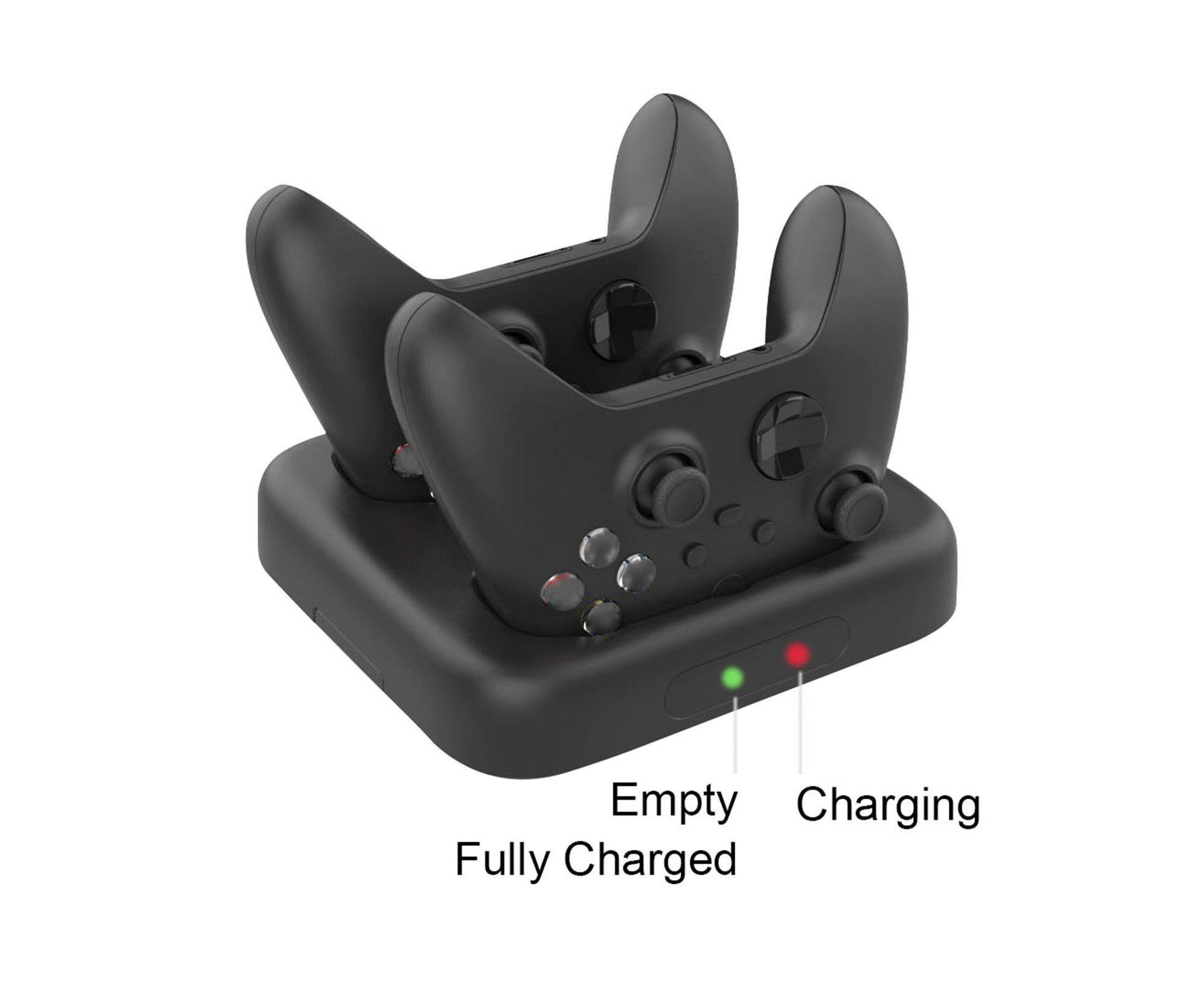 Portable Gamepad Wireless Charger with Dual Ports for Xbox Series X/S Controller Black - Image 3