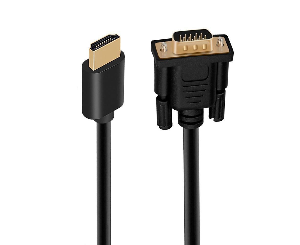 Portable HDMI-compatible to VGA High Clarity Converter Cable Cord for Computer Projector - Image 1