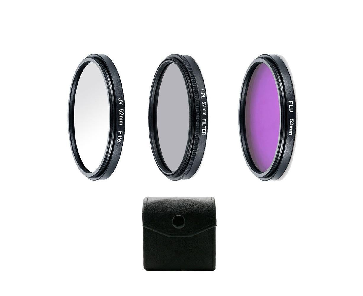Professional UV CPL Polarizer FLD Photo Photography Filter Kit for SLR Camera - Image 1