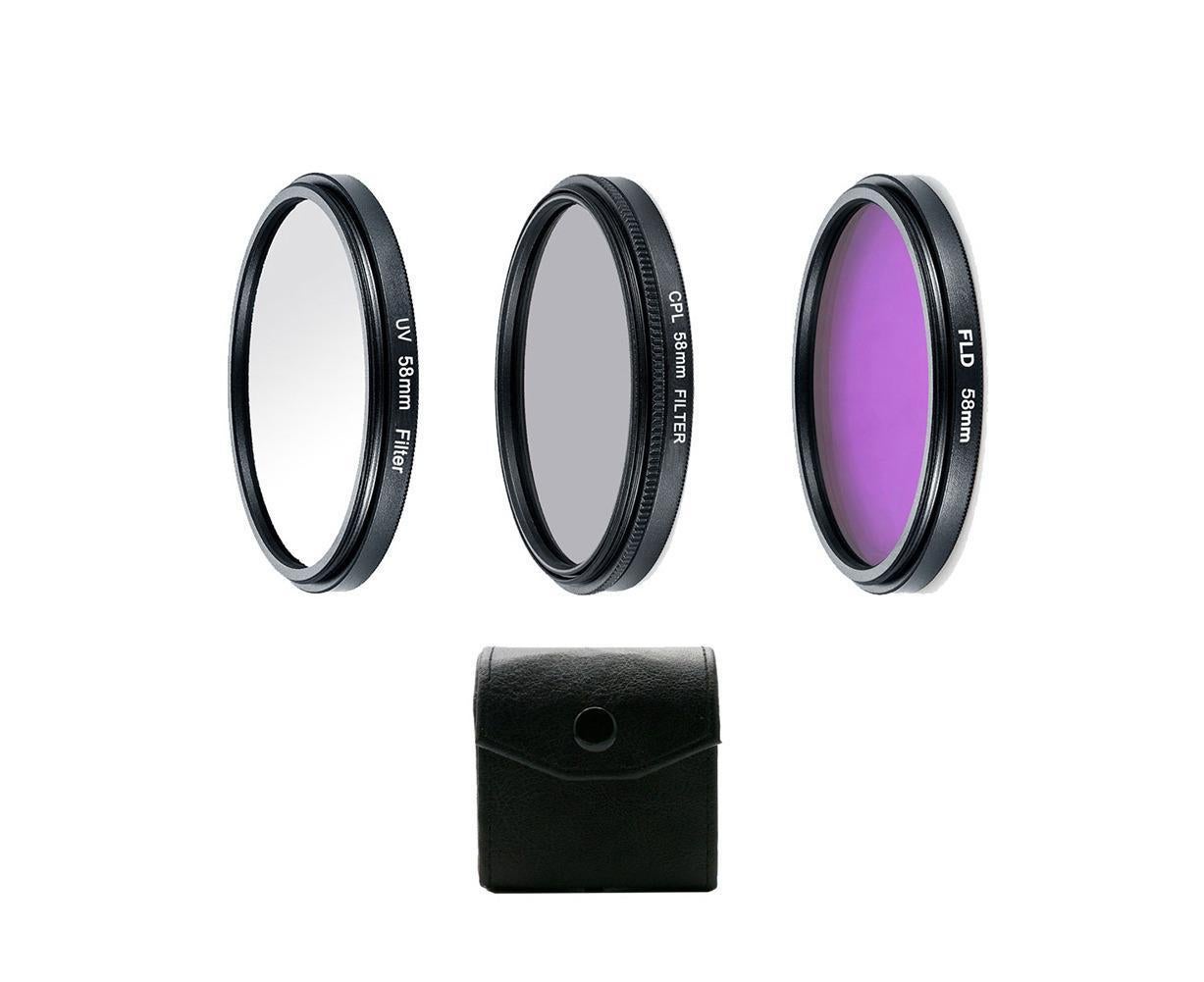 Professional UV CPL Polarizer FLD Photo Photography Filter Kit for SLR Camera - Image 5