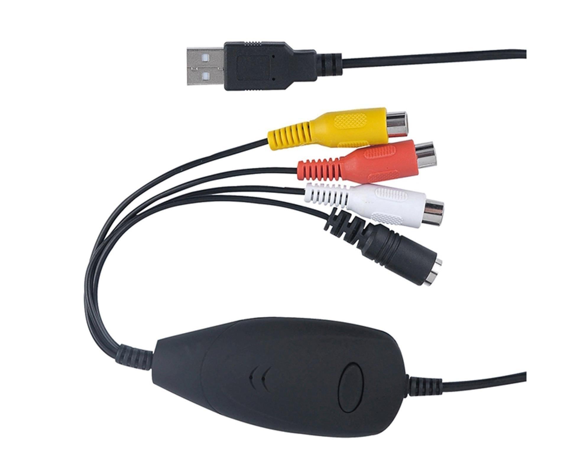 USB 2.0 Video Audio to HDD Converter Capture Card 3RCA Cable Scart RCA Adapter Black - Image 2