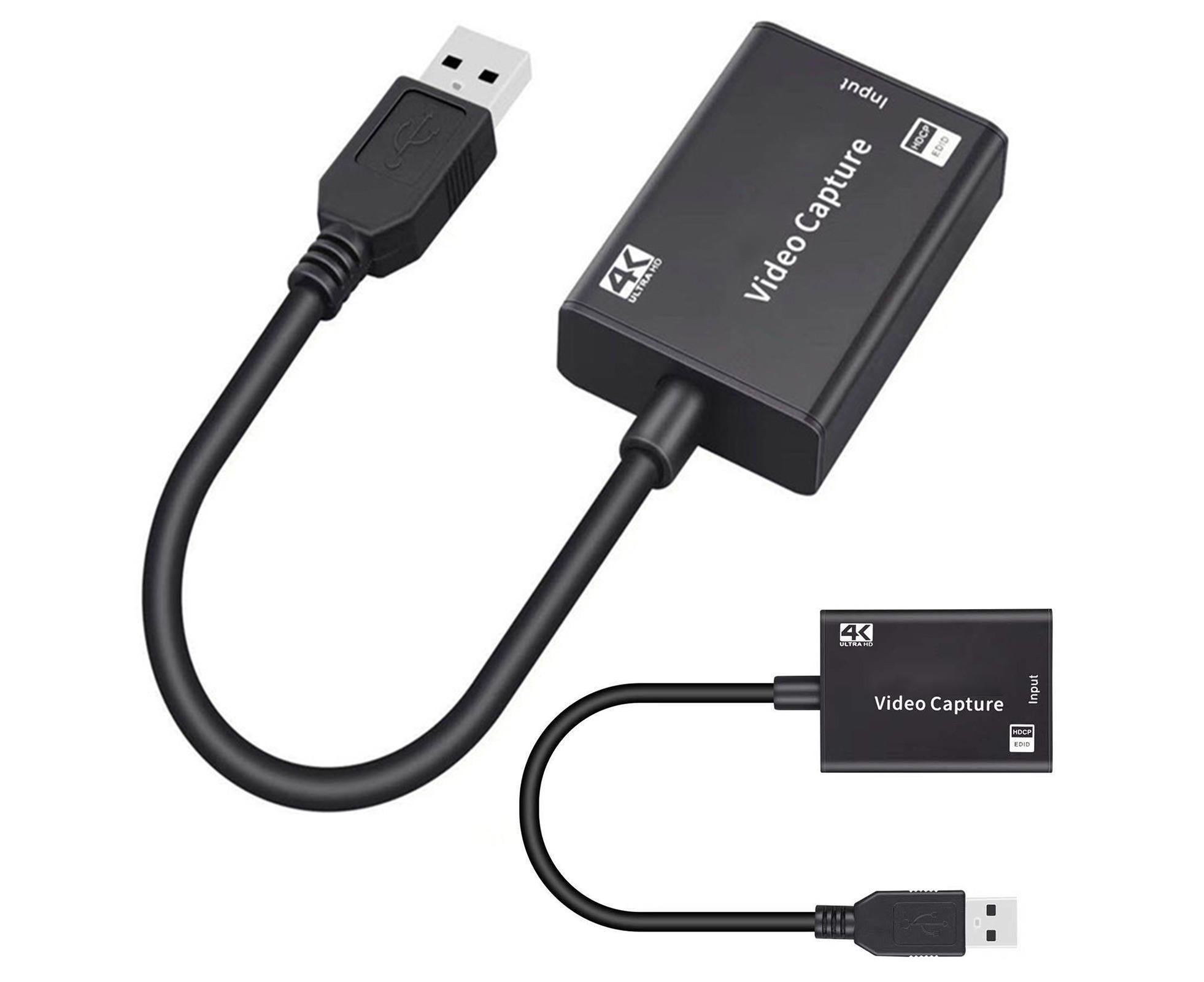 USB to HDMI-compatible High Clarity 1080P 4K Video Capture Card for Game Live Streaming Broadcast Black - Image 1