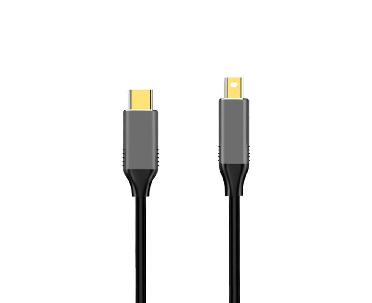 USB Type C to Mini DisplayPort DP 4K 6FT Cable Adapter Converter for MacBook Black - Image 4