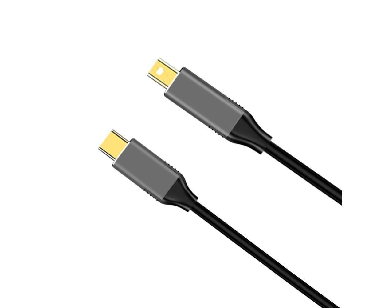 USB Type C to Mini DisplayPort DP 4K 6FT Cable Adapter Converter for MacBook Black - Image 5