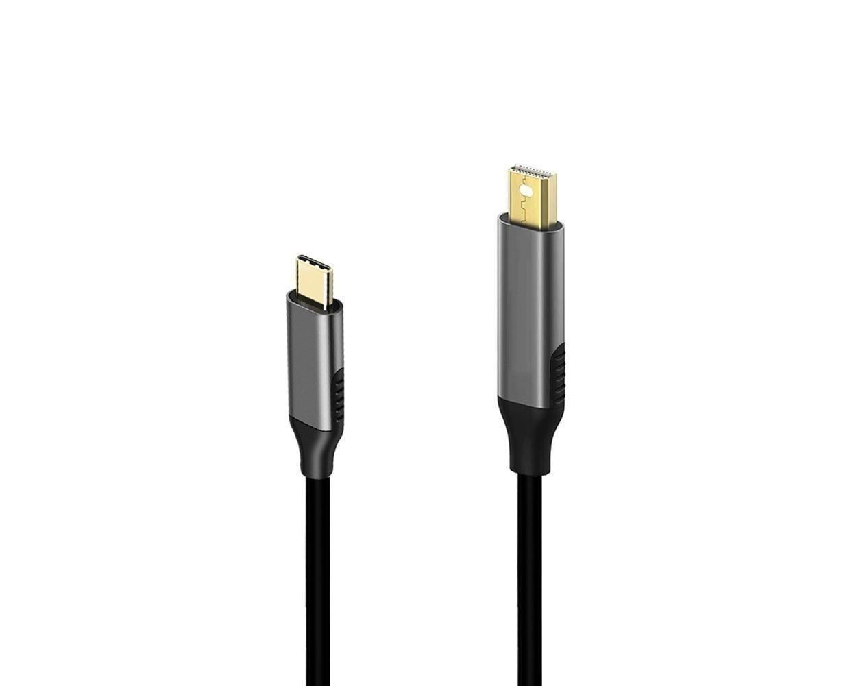 USB Type C to Mini DisplayPort DP 4K 6FT Cable Adapter Converter for MacBook Black - Image 6