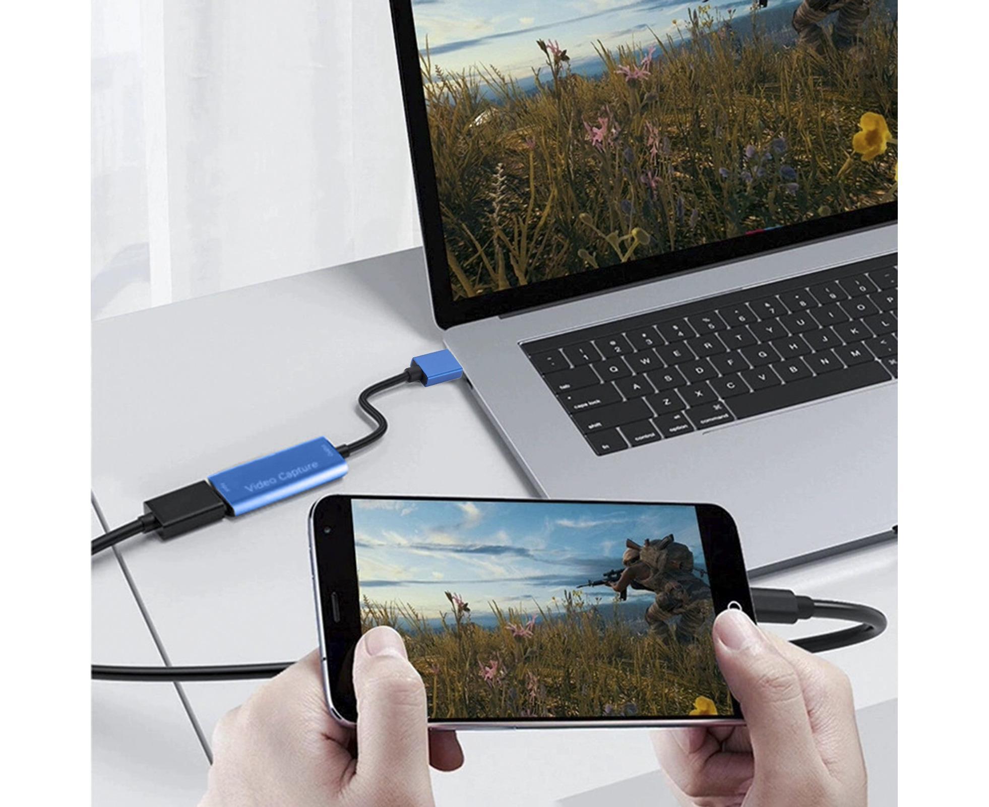 Video Capture Card Portable High Resolution Low Latency HDMI-compatible to USB 3.0 Game Capture Device for Live Streaming Blue - Image 4