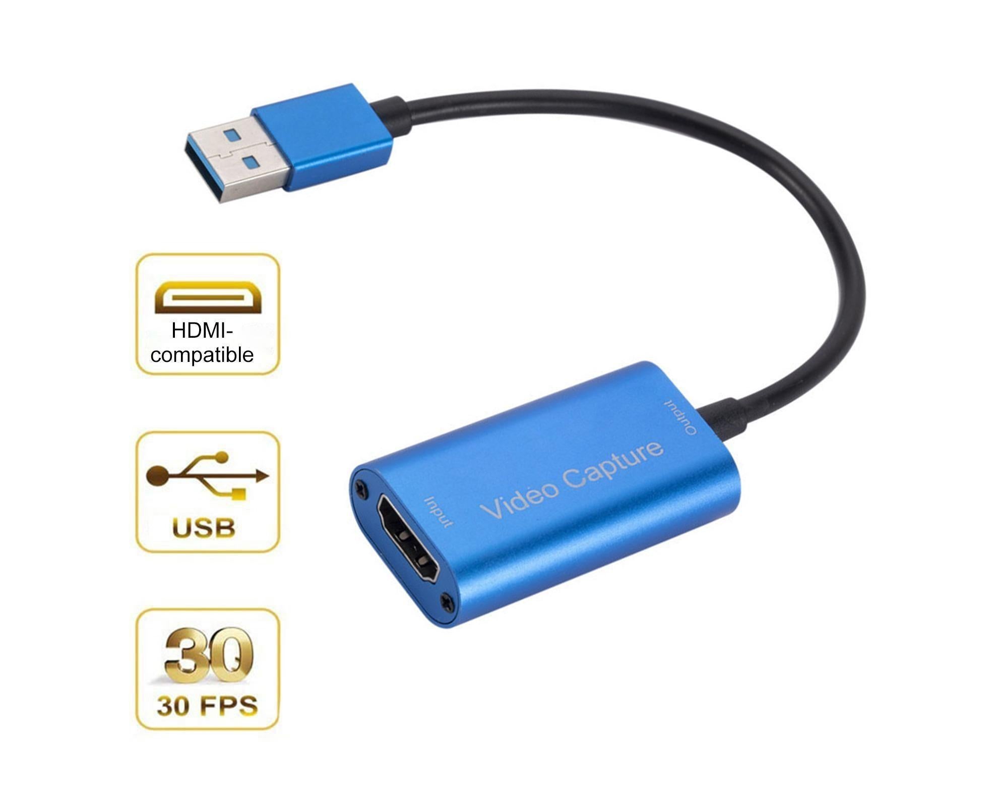 Video Capture Card Portable High Resolution Low Latency HDMI-compatible to USB 3.0 Game Capture Device for Live Streaming Blue - Image 5