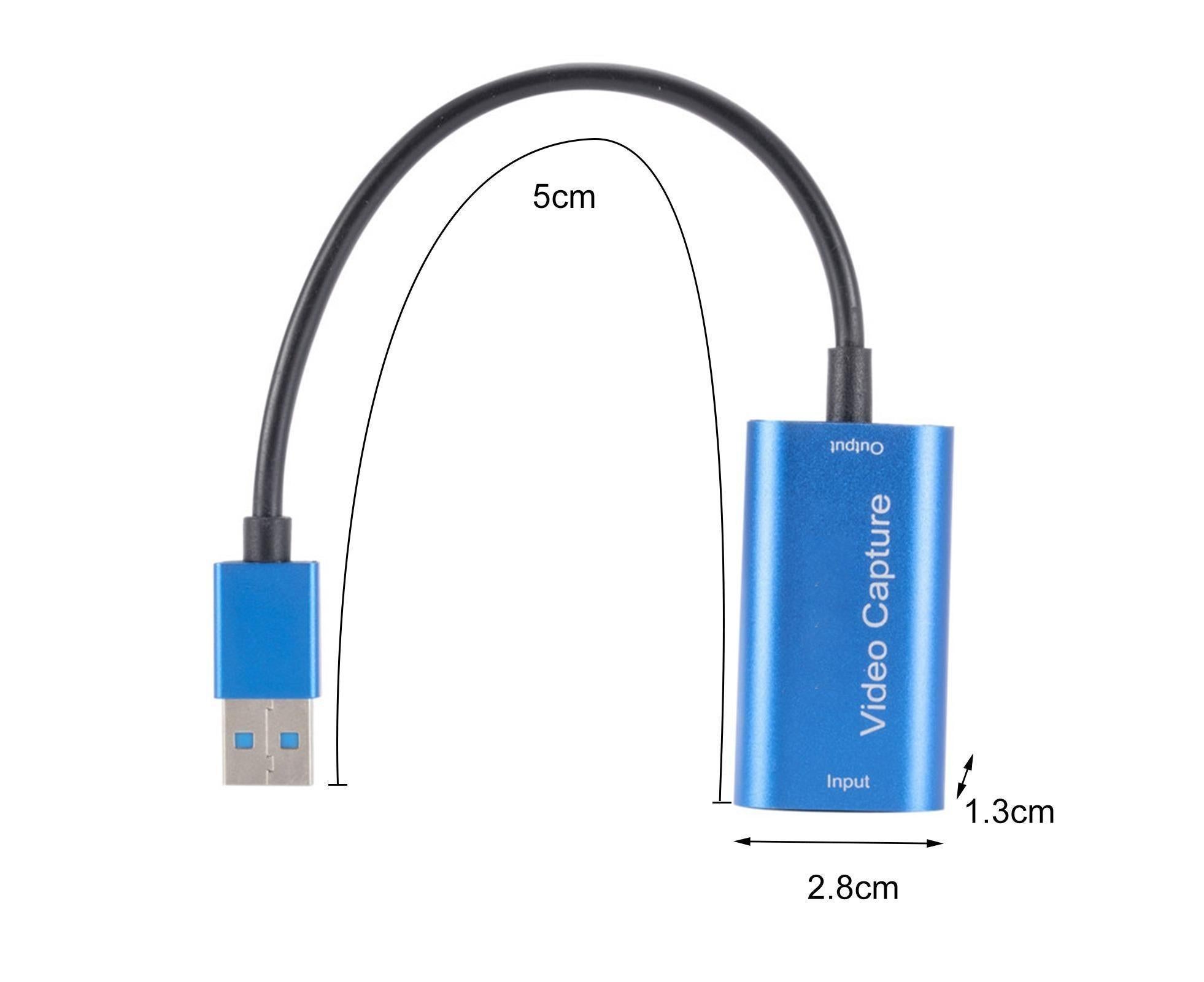 Video Capture Card Portable High Resolution Low Latency HDMI-compatible to USB 3.0 Game Capture Device for Live Streaming Blue - Image 6