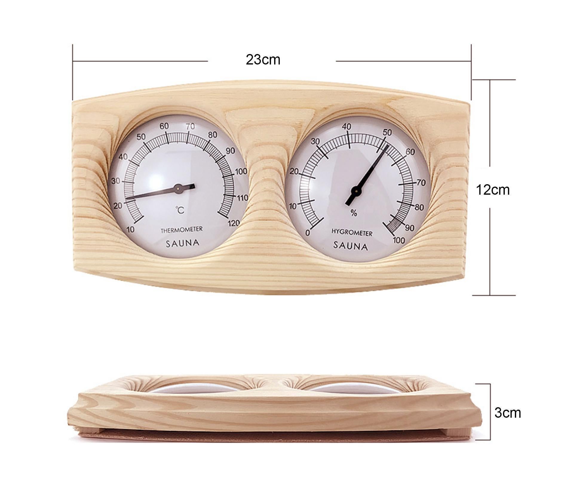 2 in 1 Sauna Room Wooden Thermometer Hygrometer Steam Temperature Humidity Meter - Image 2