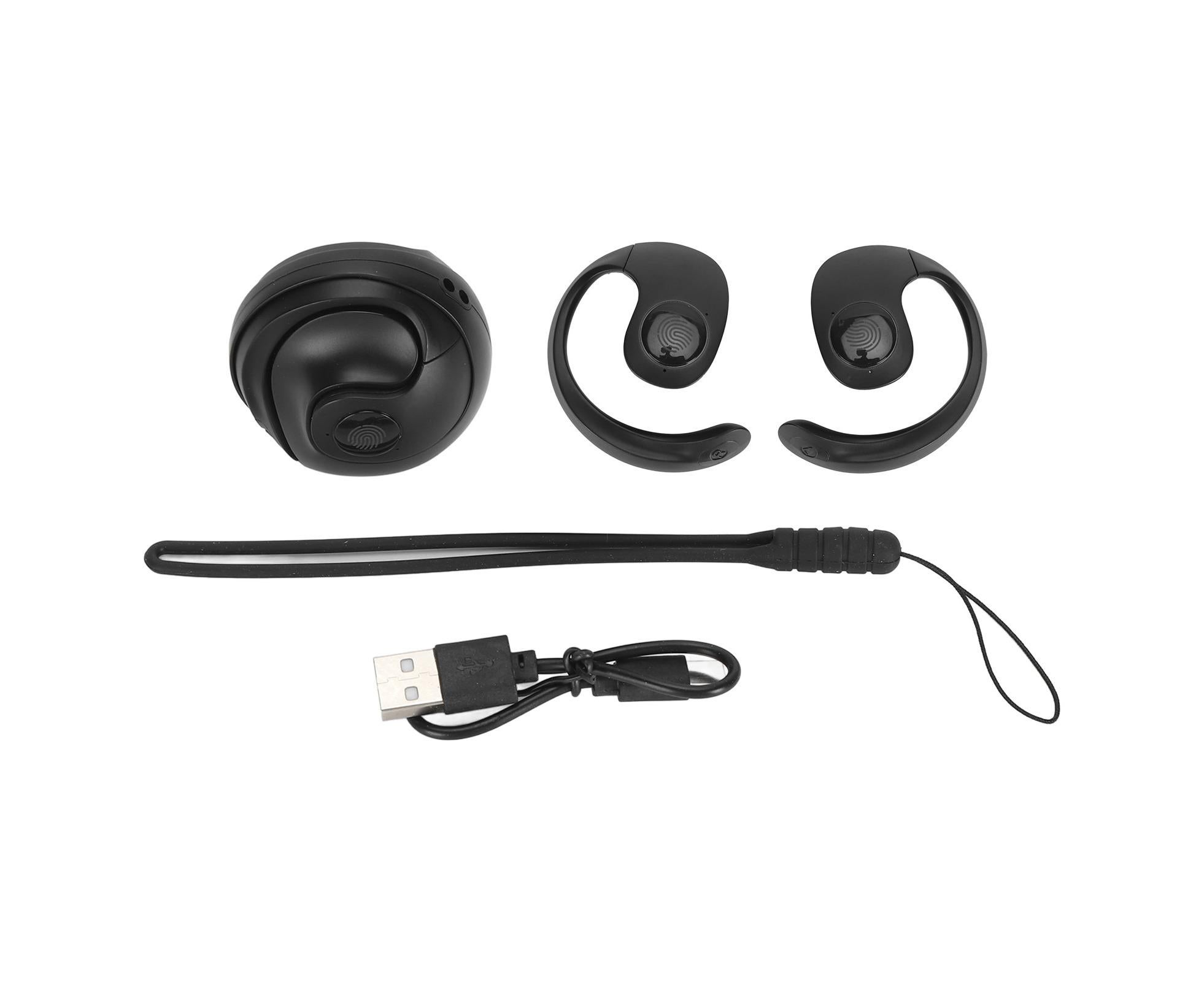 Language Translator Earhooks Bluetooth 5.3 Support 144 Languages Online Translation Wireless Earbuds Device for Music and Calling Black - Image 1