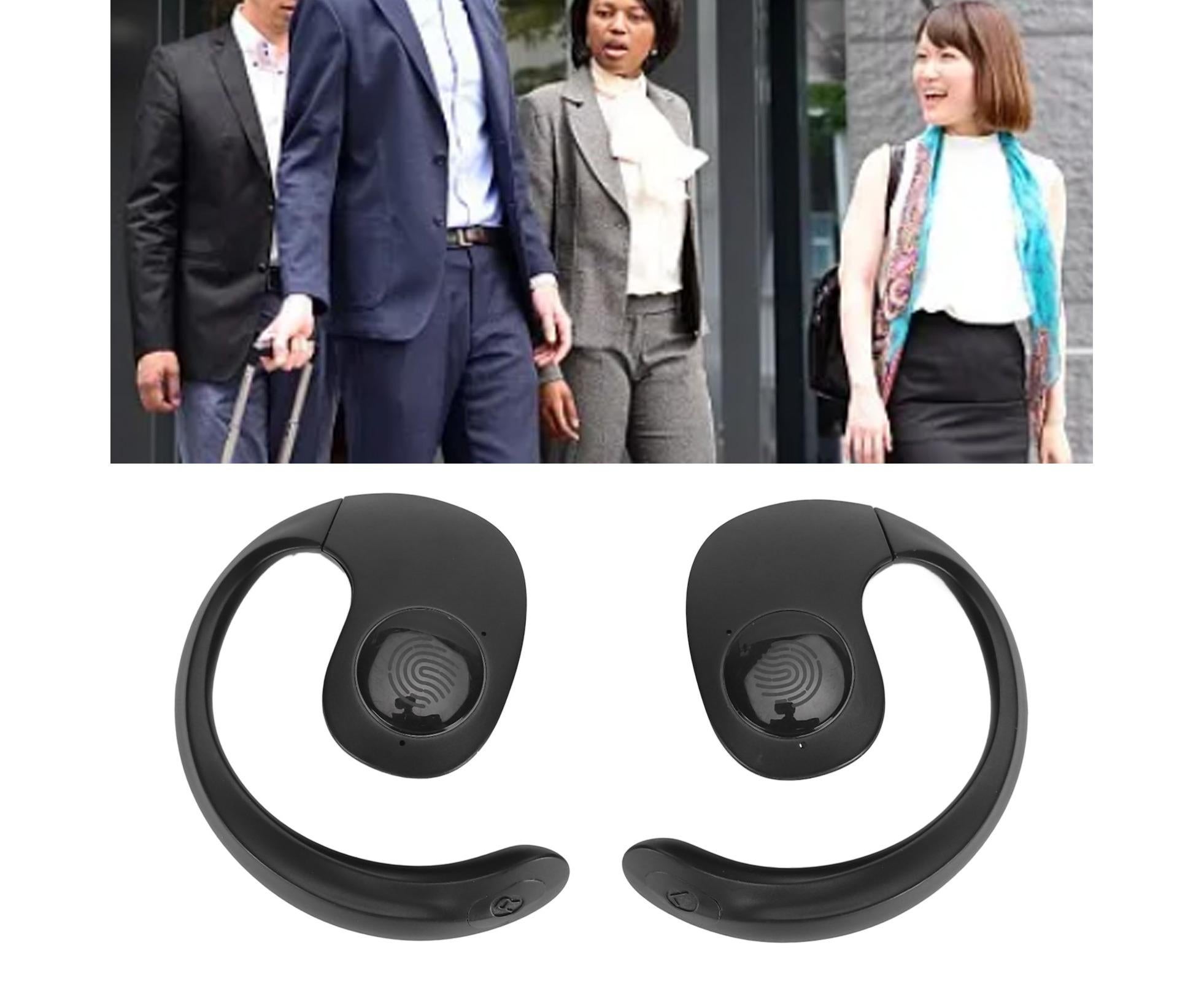 Language Translator Earhooks Bluetooth 5.3 Support 144 Languages Online Translation Wireless Earbuds Device for Music and Calling Black - Image 7