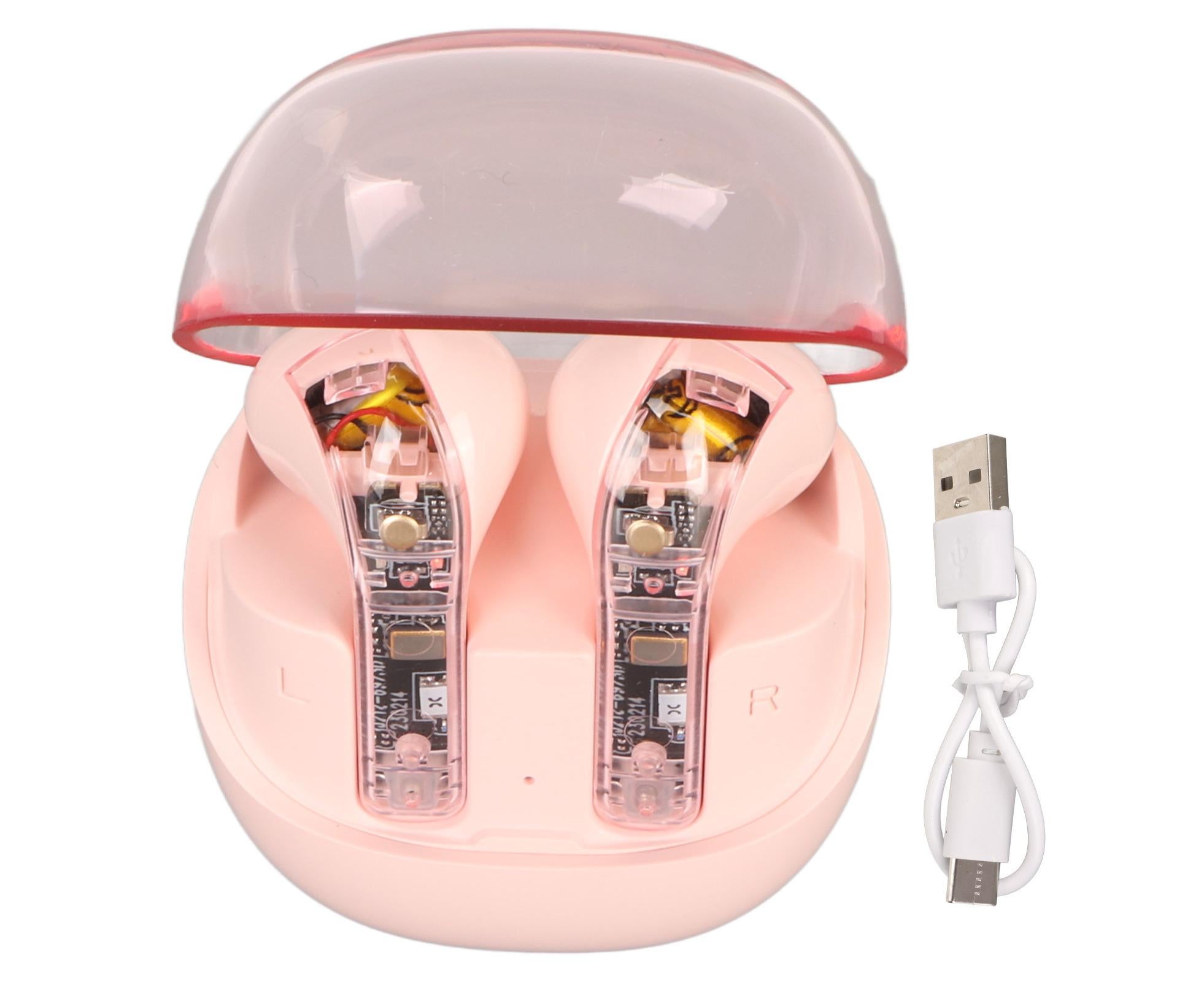 Language Translator Earbuds Support 144 Online Languages Bluetooth 5.3 Earphones Wireless Device Pink - Image 1