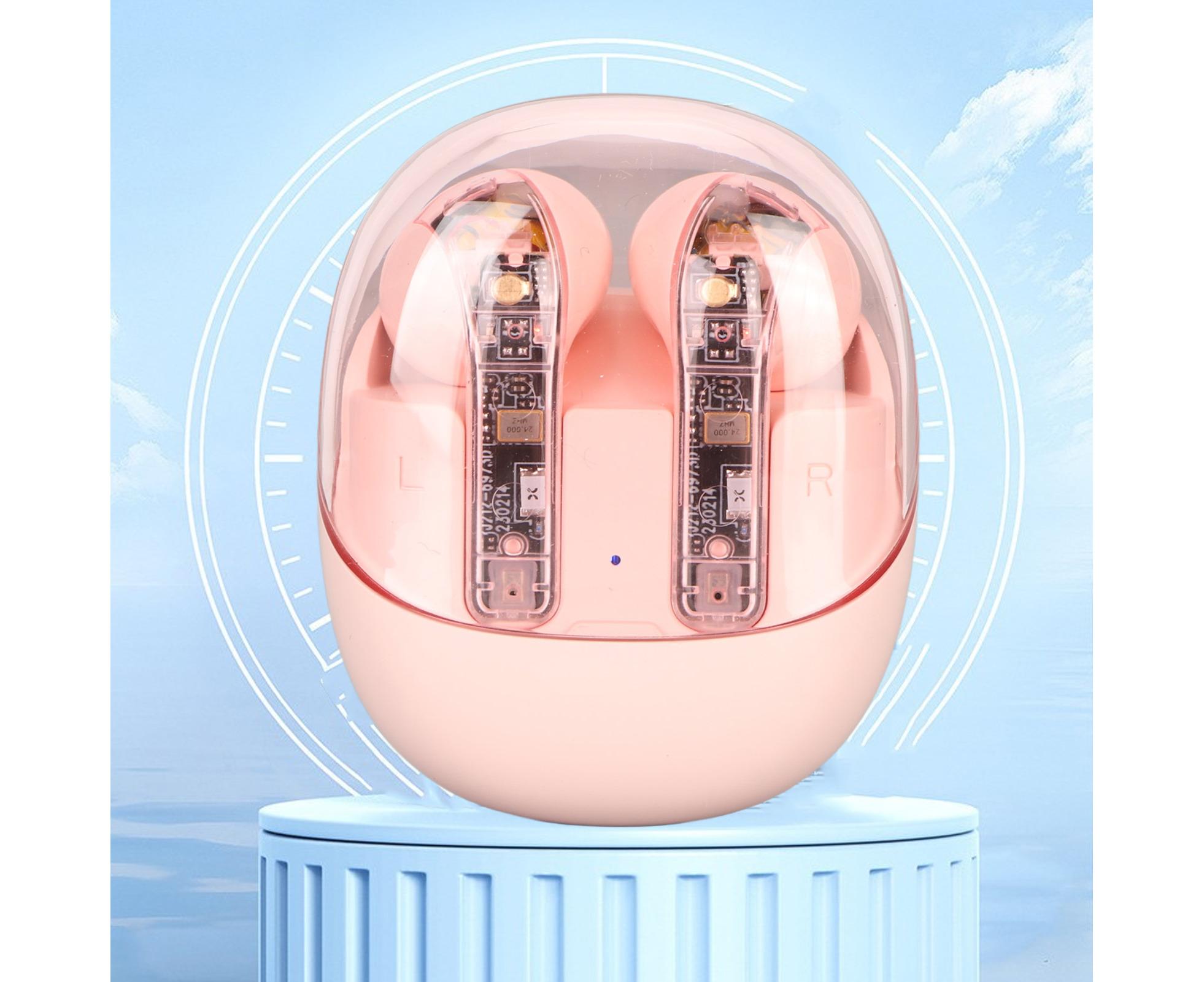 Language Translator Earbuds Support 144 Online Languages Bluetooth 5.3 Earphones Wireless Device Pink - Image 4