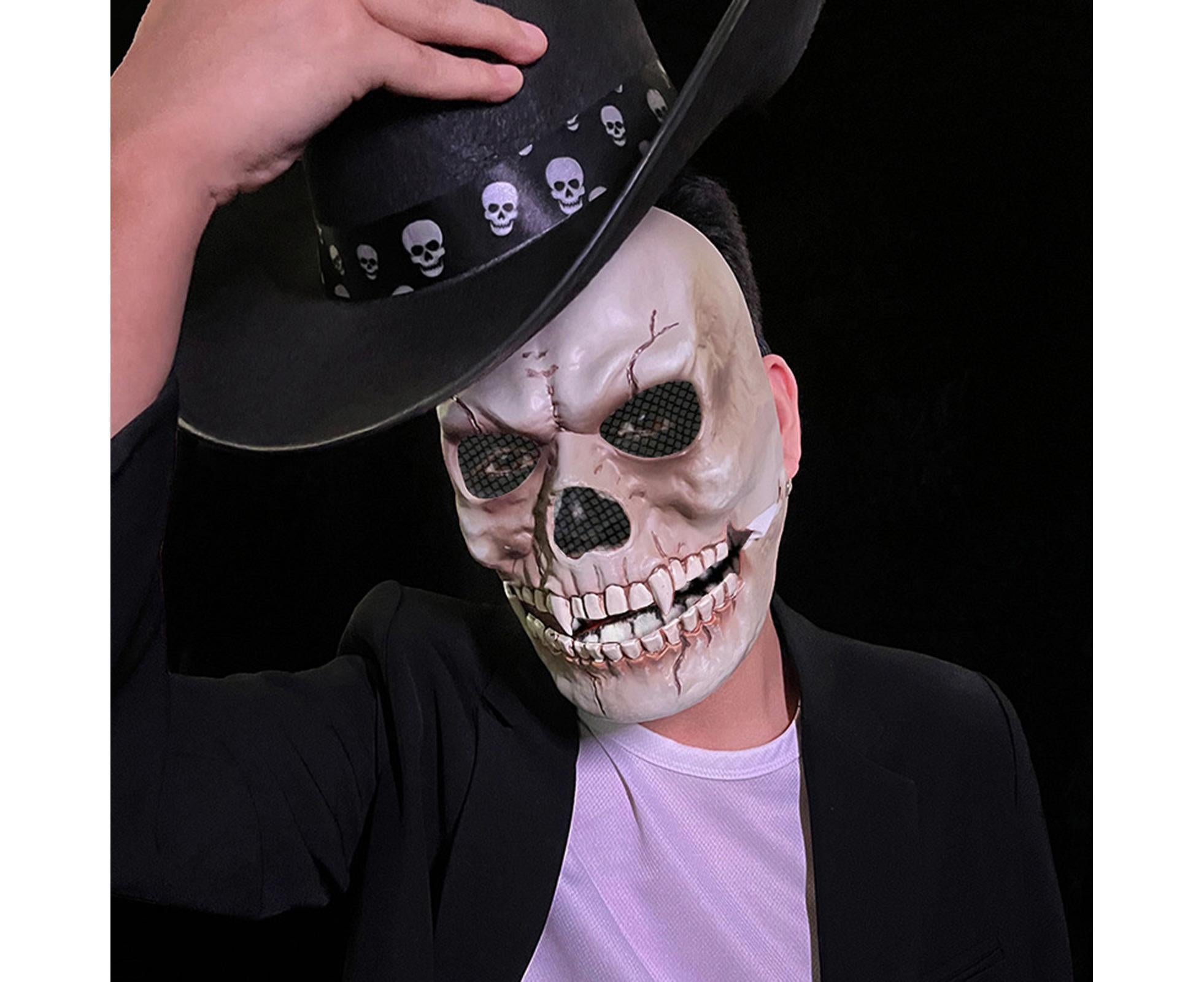 Adjustable Halloween Ghost Masque with Scary Looking Artificial Skeleton Face for Theme Parties Masquerade Balls - Image 2