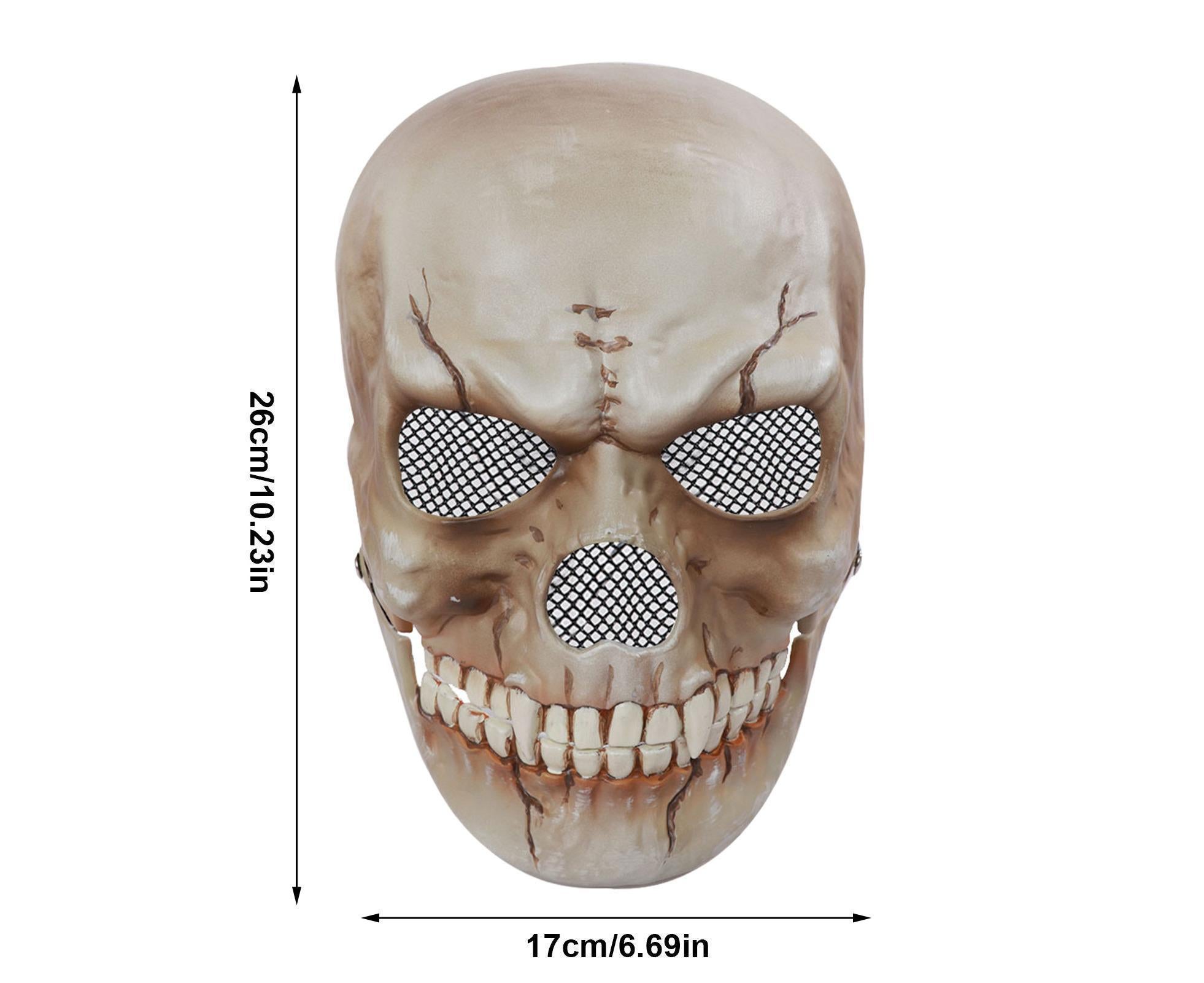 Adjustable Halloween Ghost Masque with Scary Looking Artificial Skeleton Face for Theme Parties Masquerade Balls - Image 4