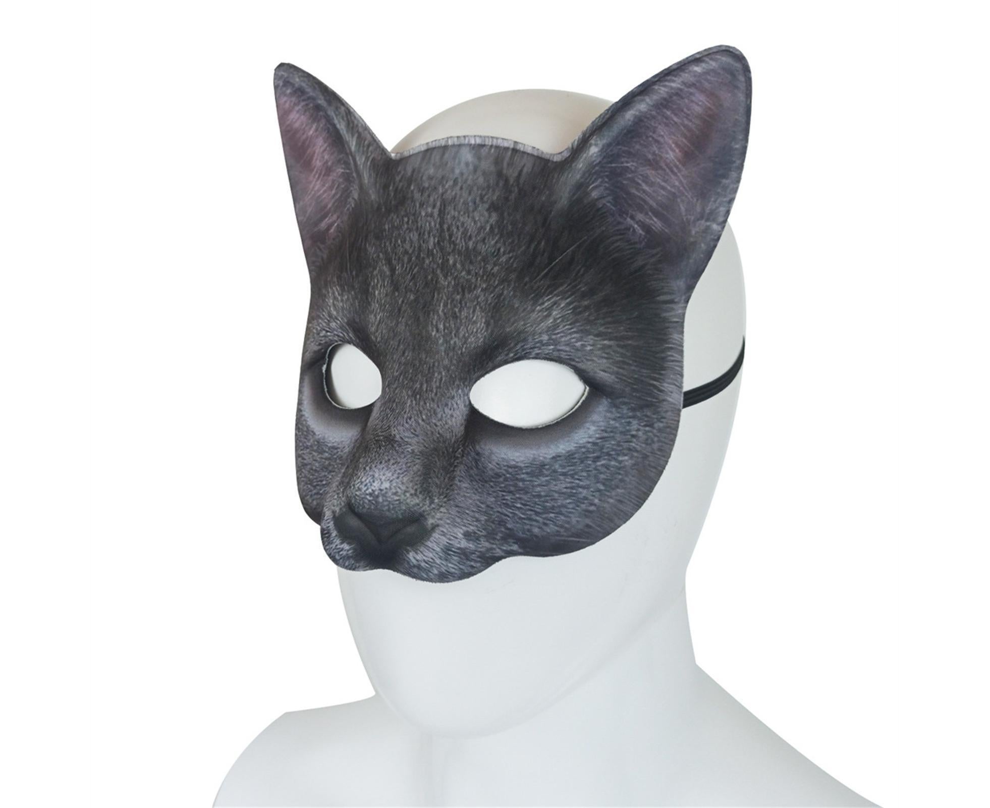 Cat Mask Animal Half Face Mask Costume Masquerade Party Decor Halloween Novelty Costume Party - Image 1