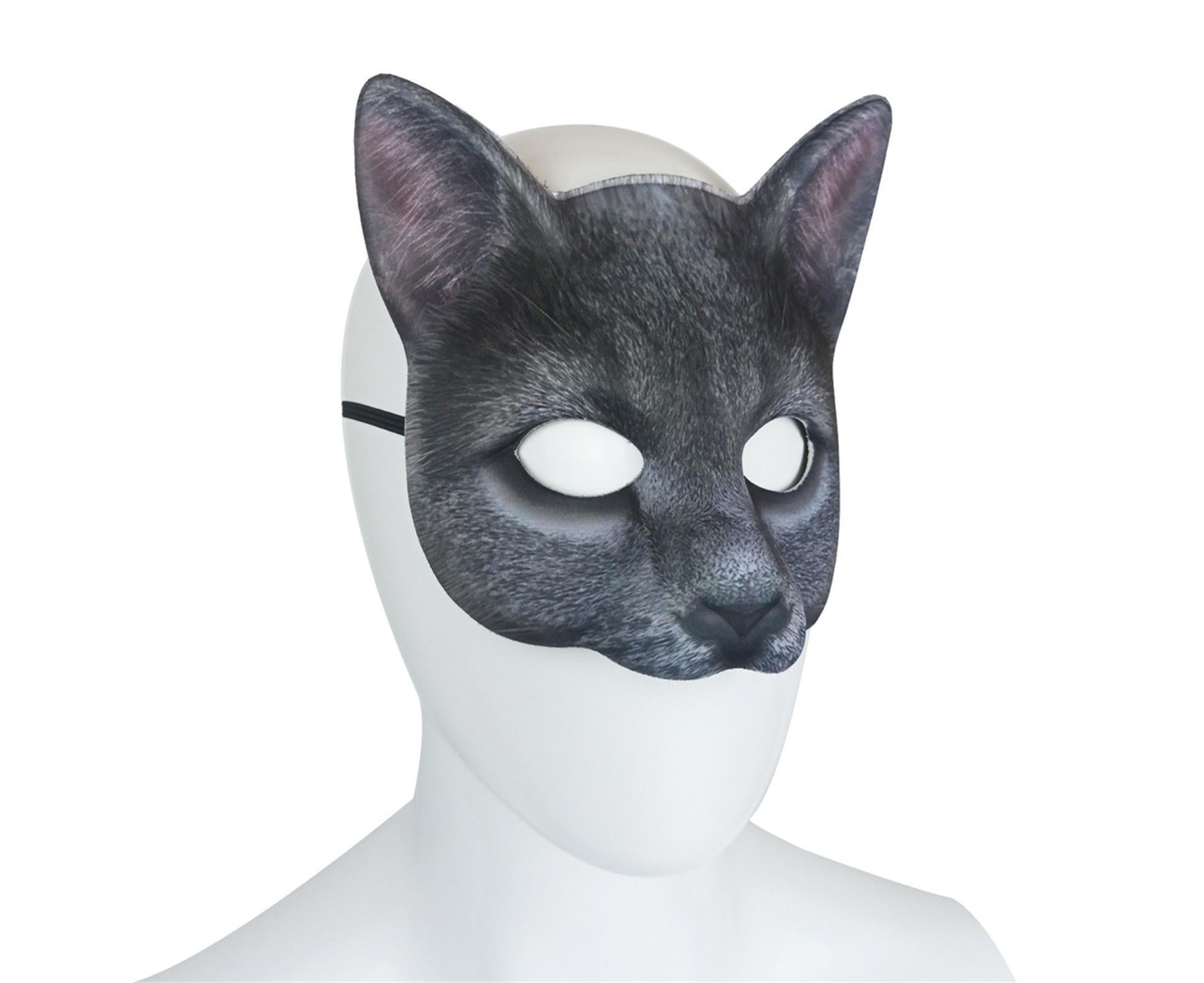 Cat Mask Animal Half Face Mask Costume Masquerade Party Decor Halloween Novelty Costume Party - Image 2